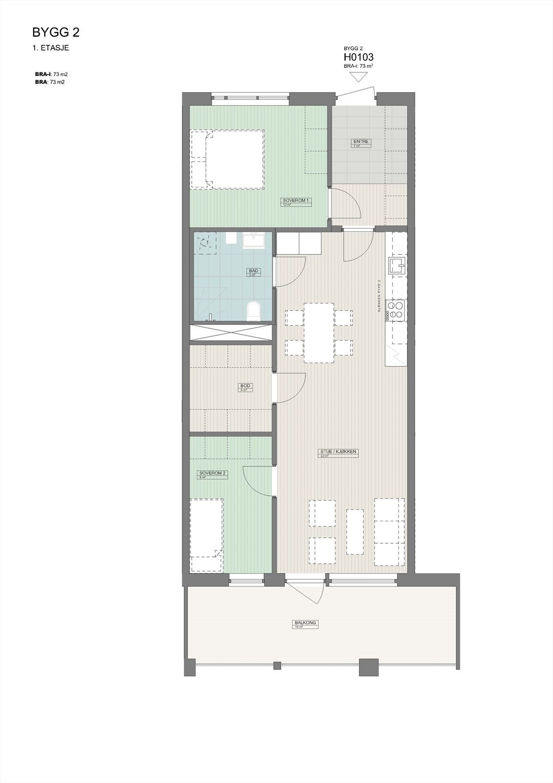 Bygg 2_ 1. Etasje - Leilighet H103.jpg Galleribilde