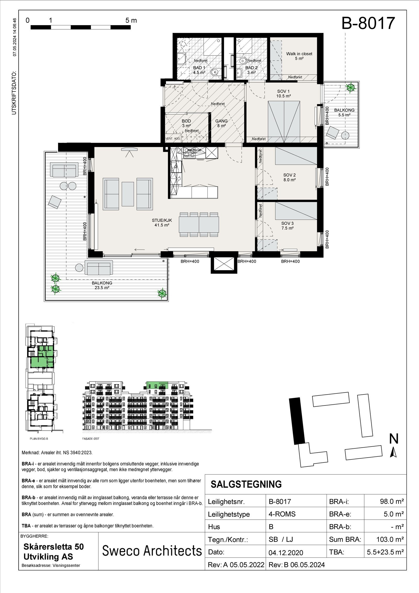 Plantegning B-8017 Galleribilde