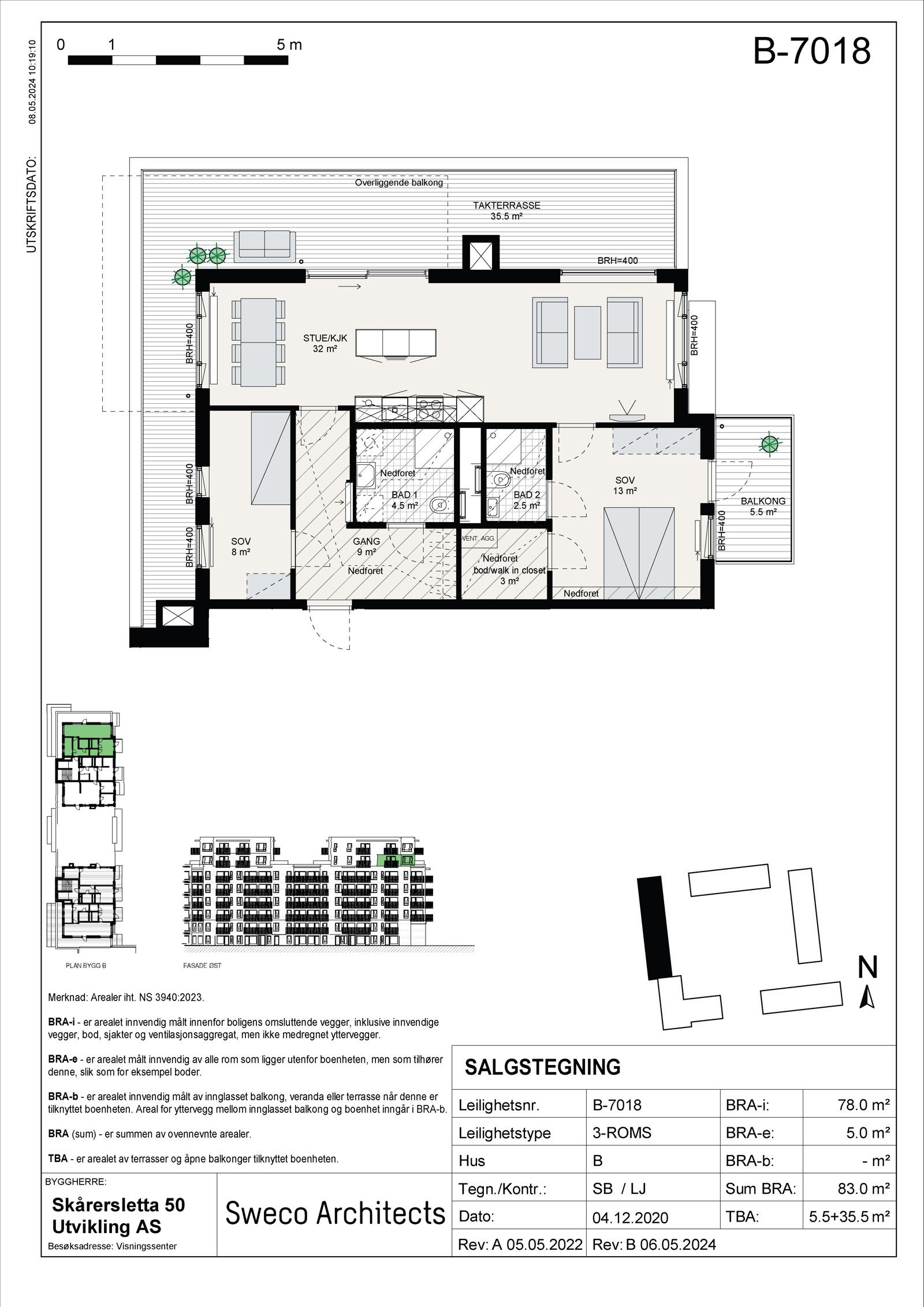 Plantegning B-7018 Galleribilde