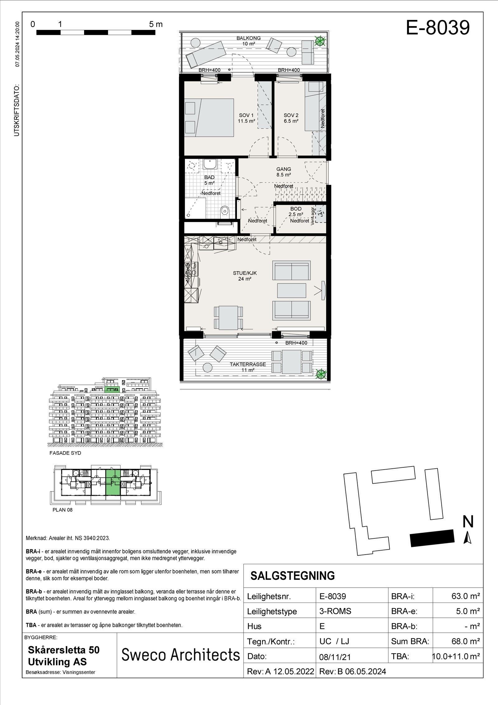 Plantegning E-8039 Galleribilde