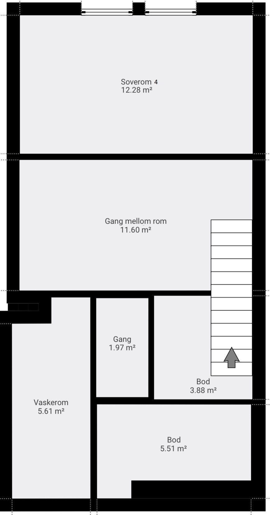 Plantegning kjeller. Galleribilde