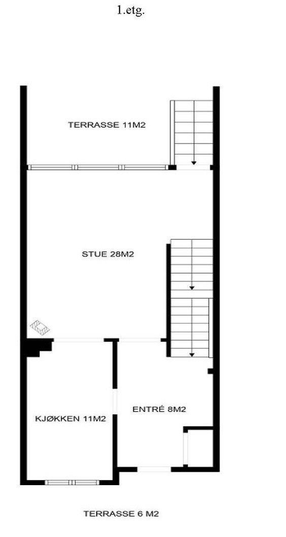 Plantegning 1 etg Galleribilde