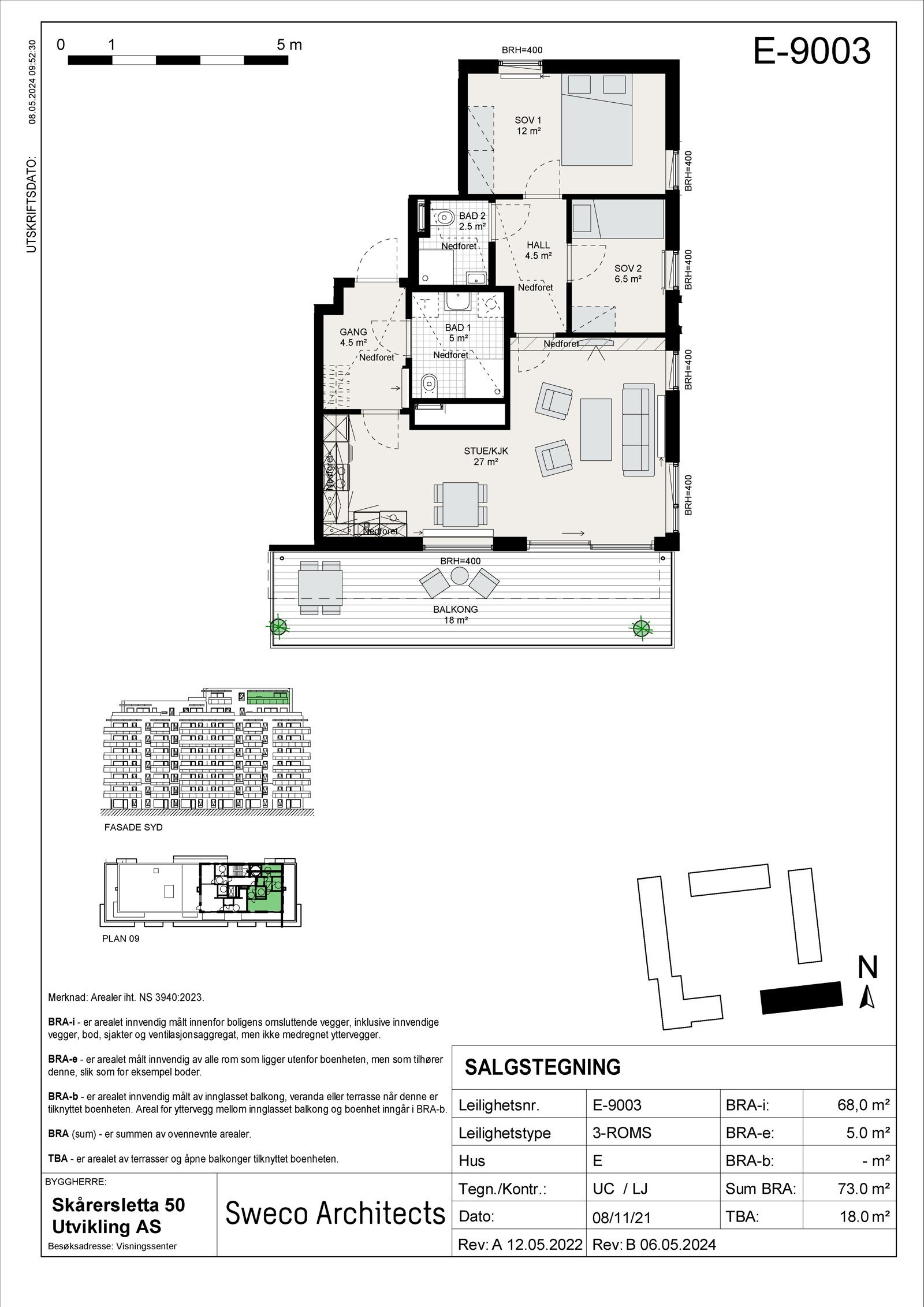 Plantegning E-9003 Galleribilde