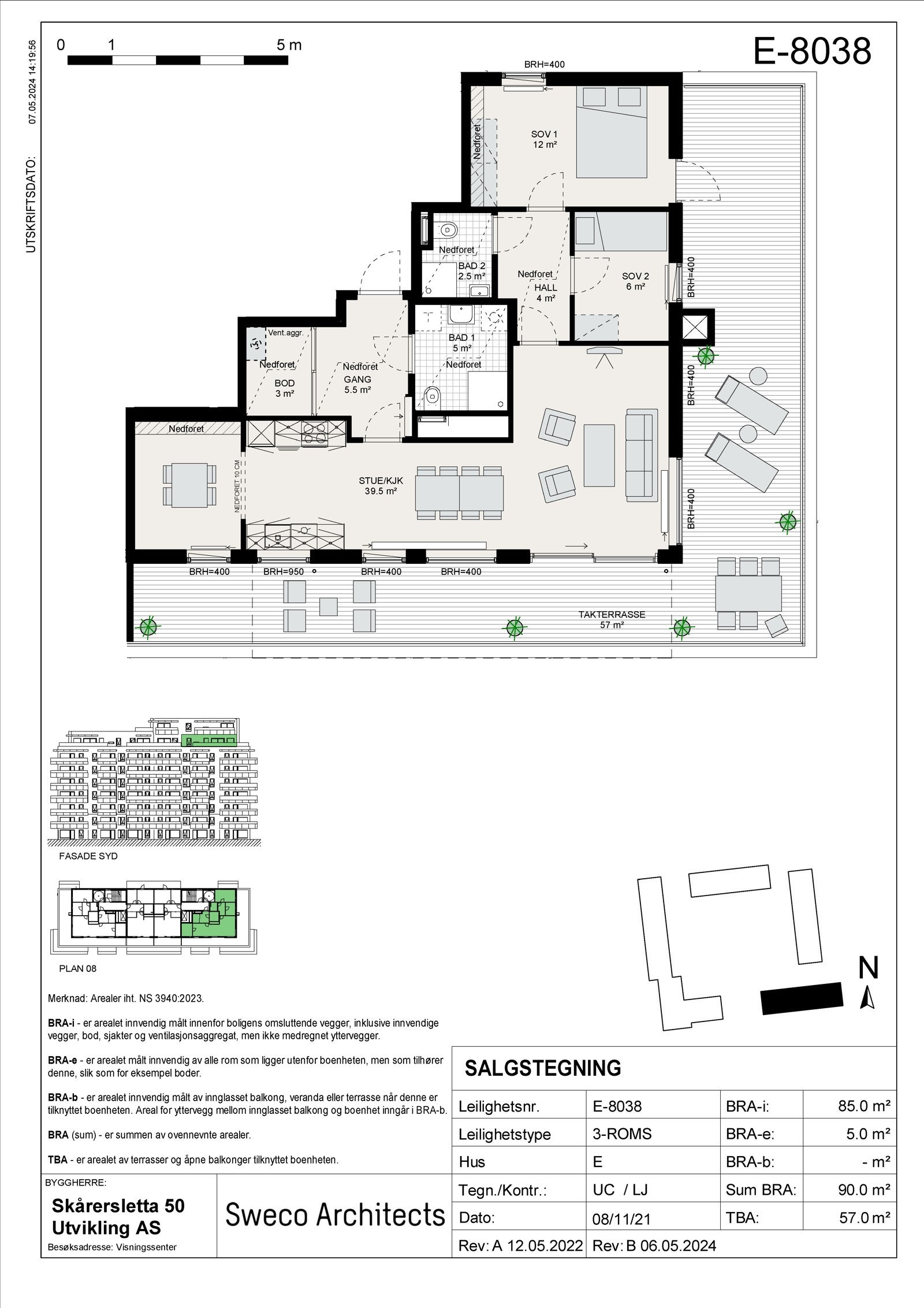 Plantegning E-8038 Galleribilde