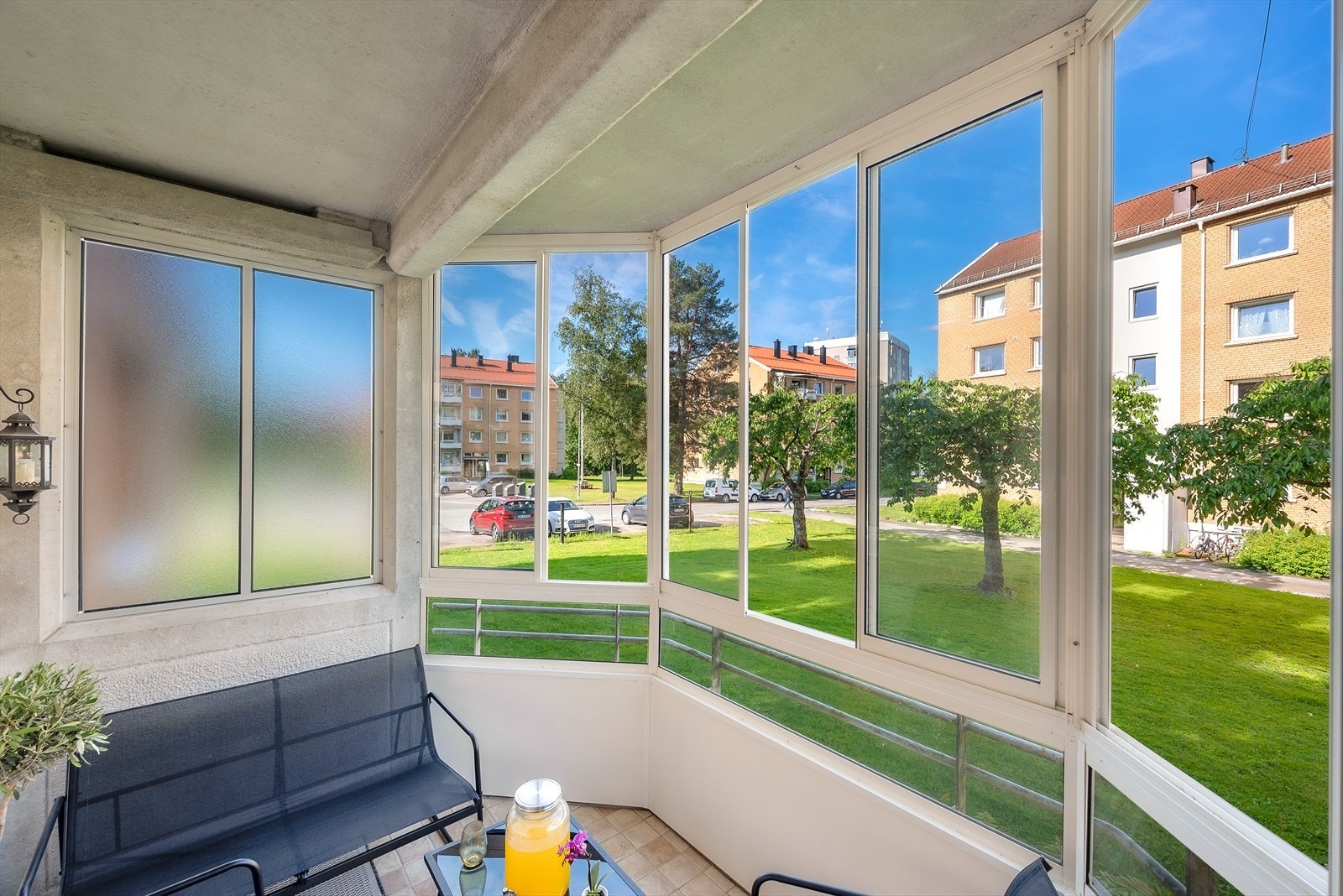 Innglasset balkong Galleribilde
