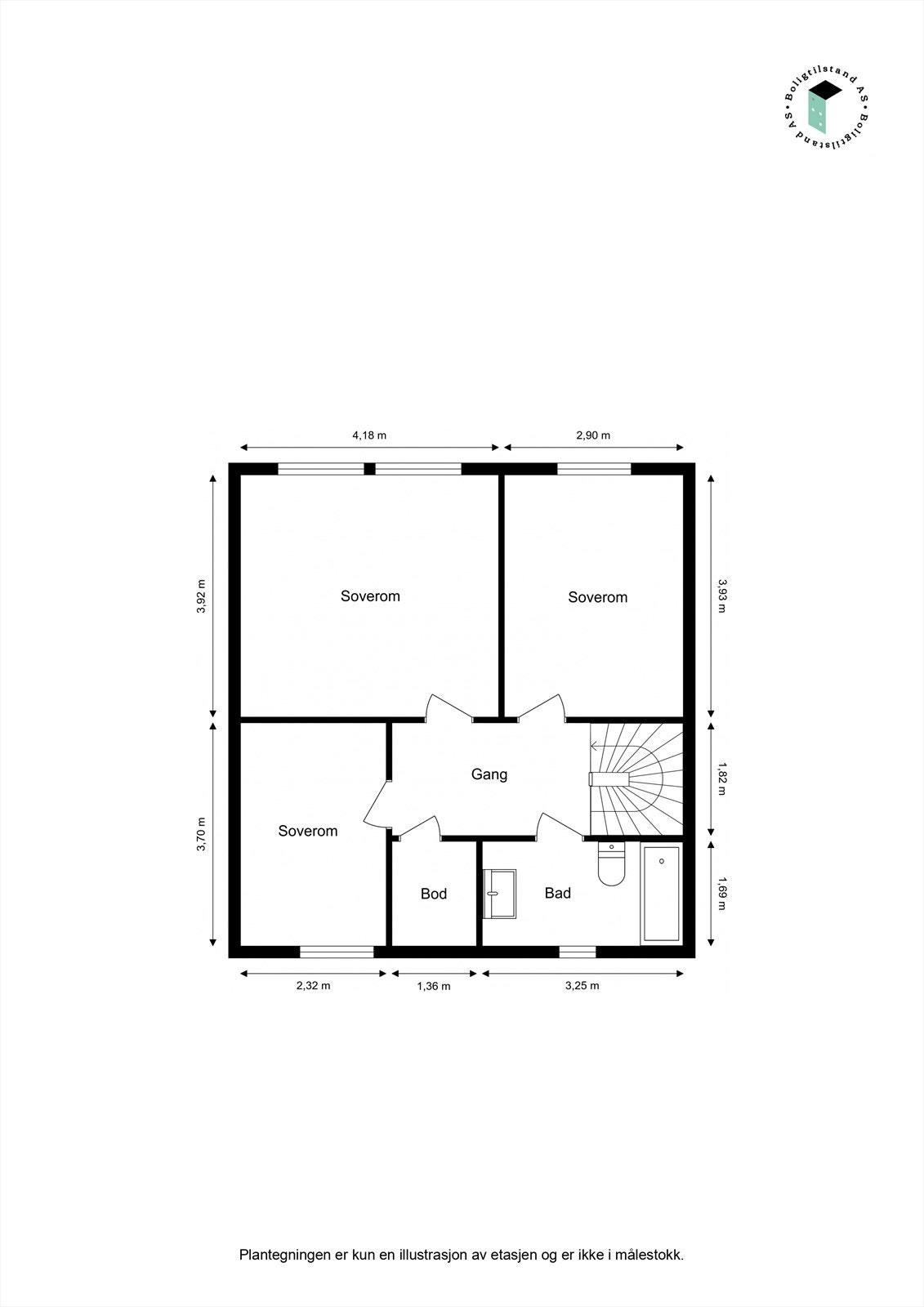 Plantegning 2. etasje Galleribilde