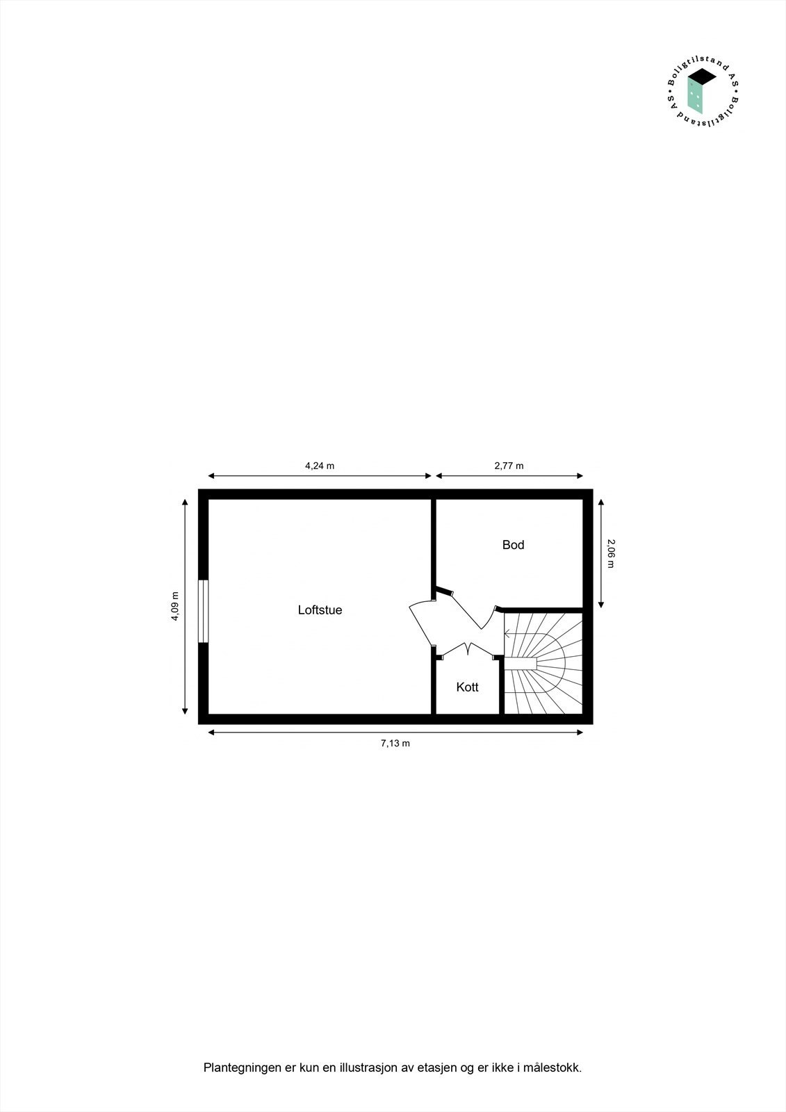 Plantegning loft Galleribilde