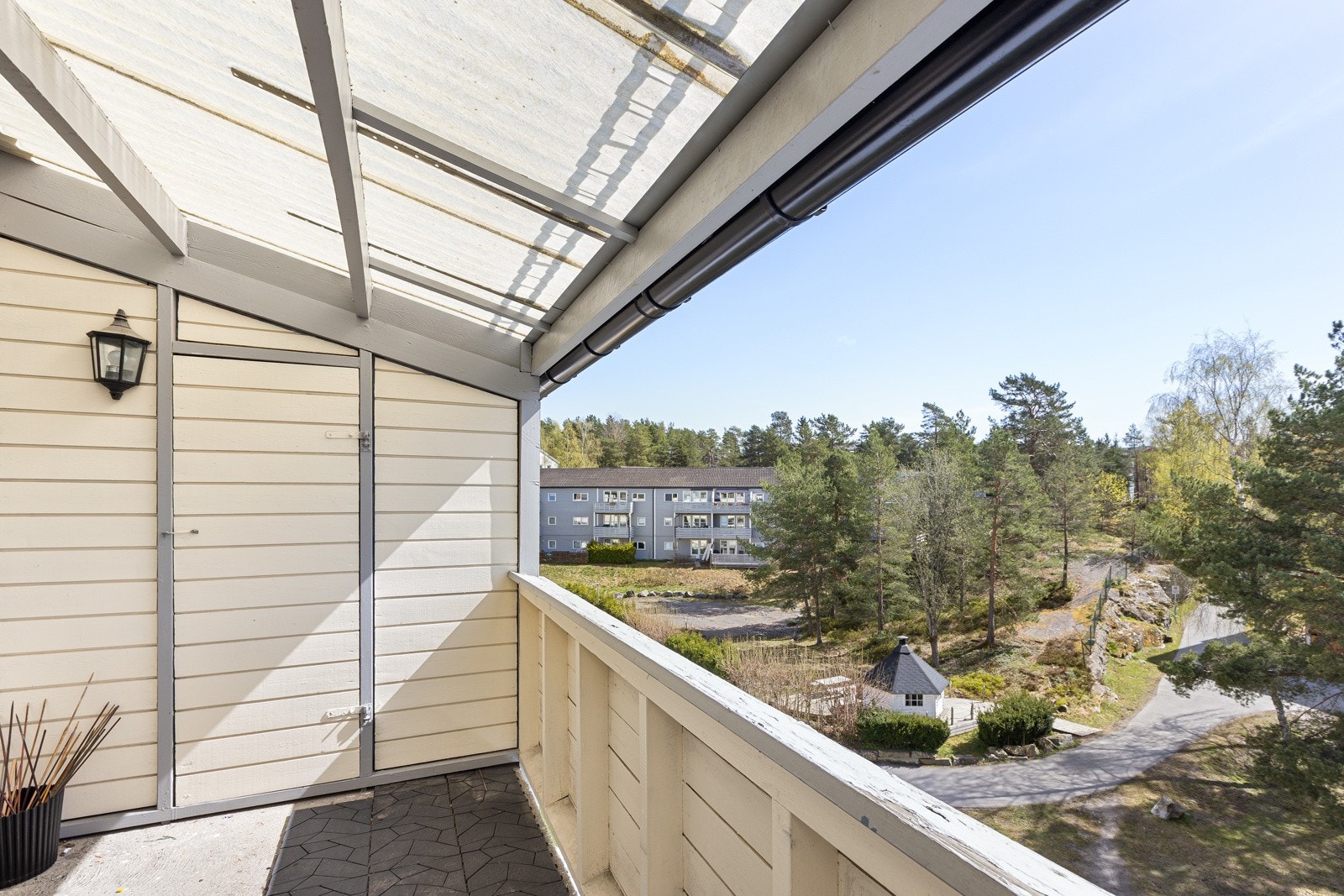 Leiligheten har en hyggelig balkong på 13 kvm. Galleribilde