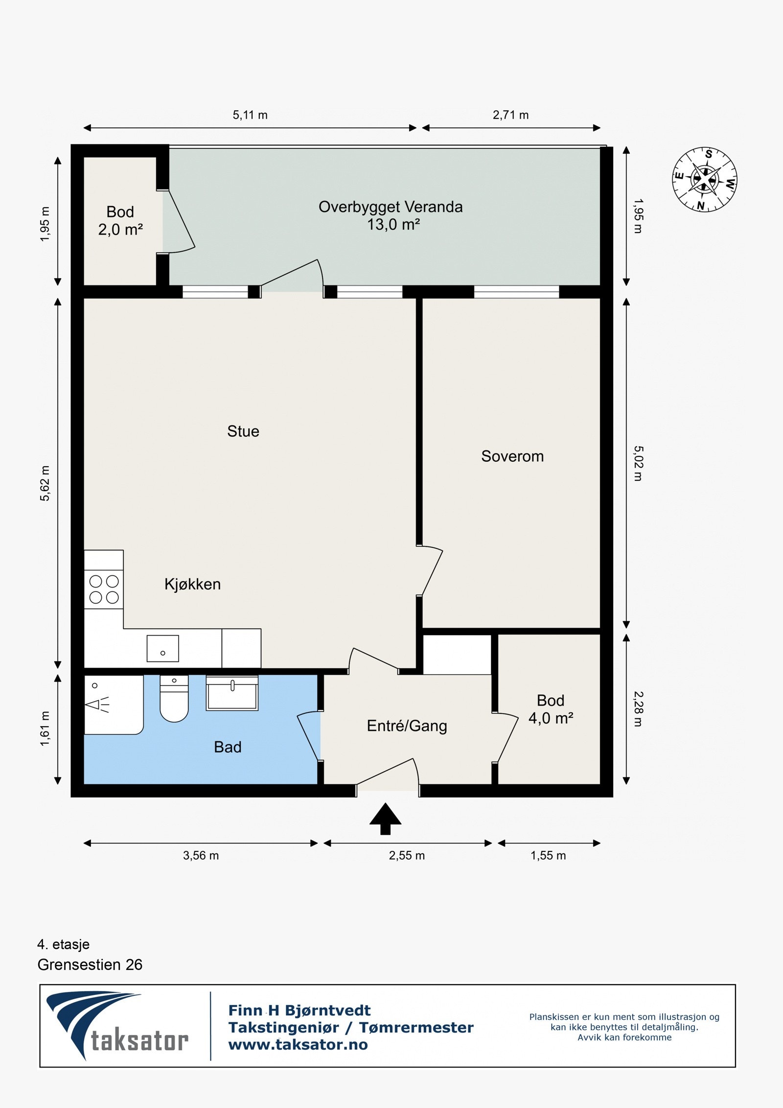 Grensestien 26 - 4. etasje Galleribilde