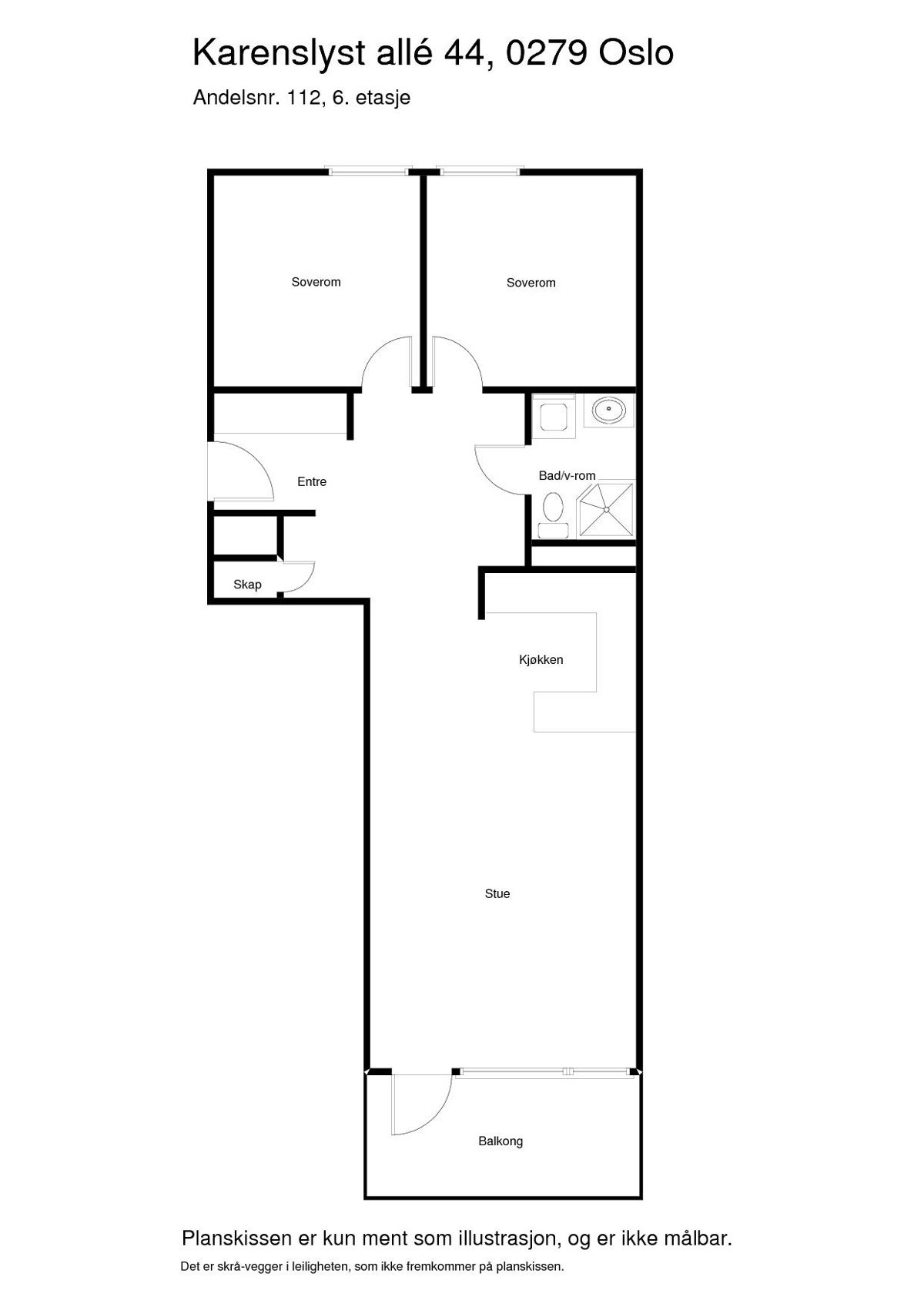 Planskisse 6. etg Galleribilde