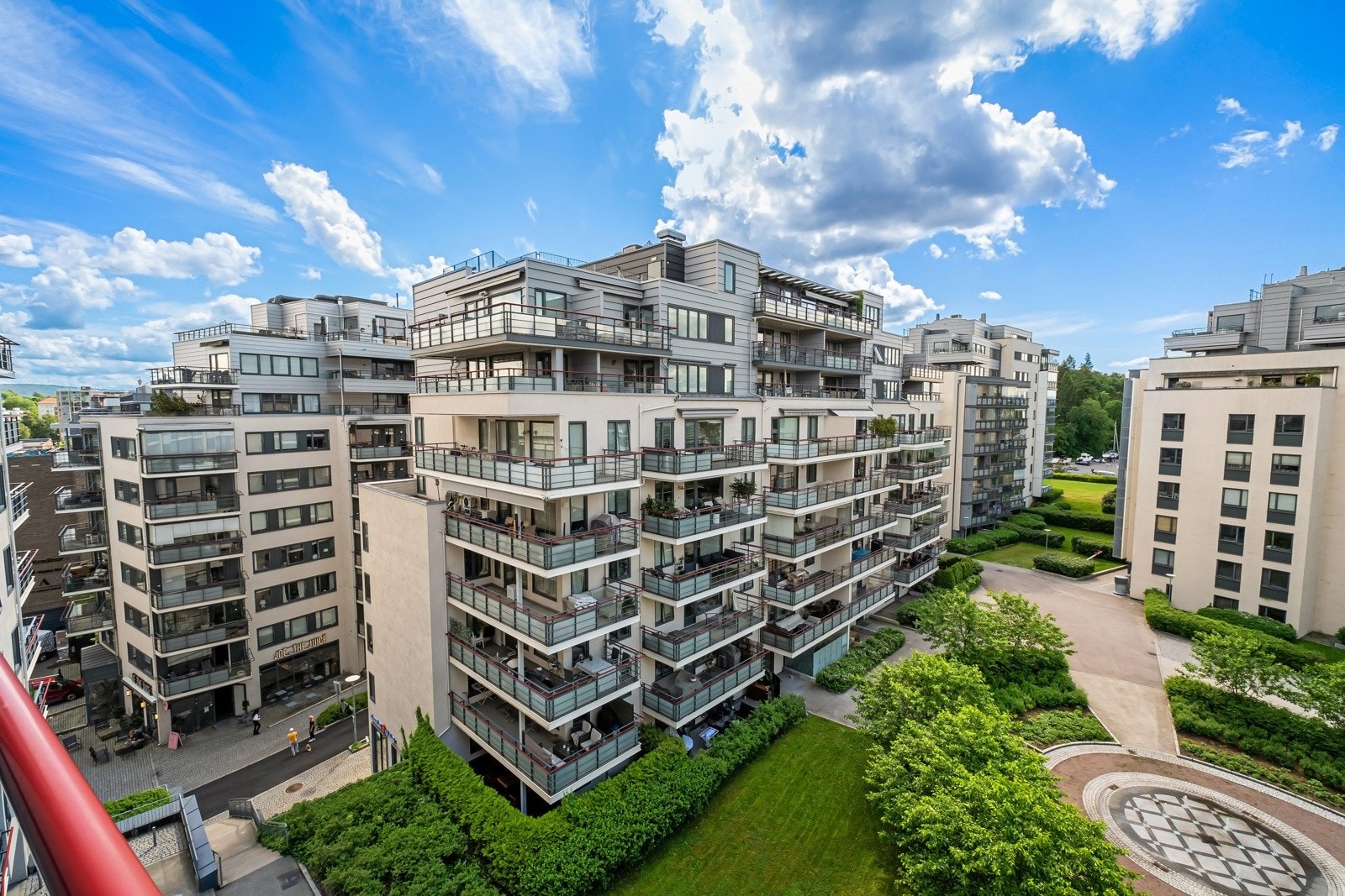 Utsikt fra felles takterrasse Galleribilde