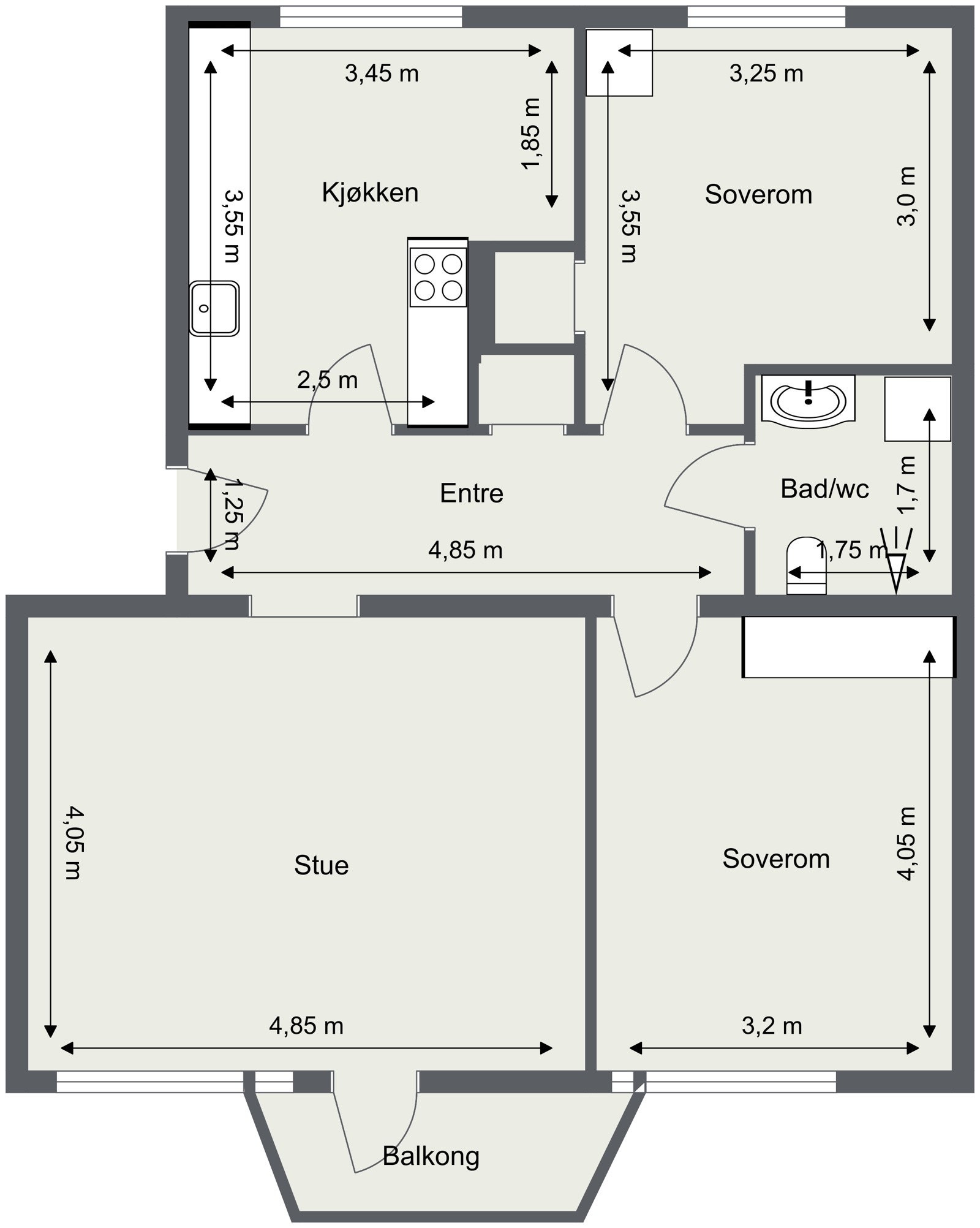 Plantegning Galleribilde