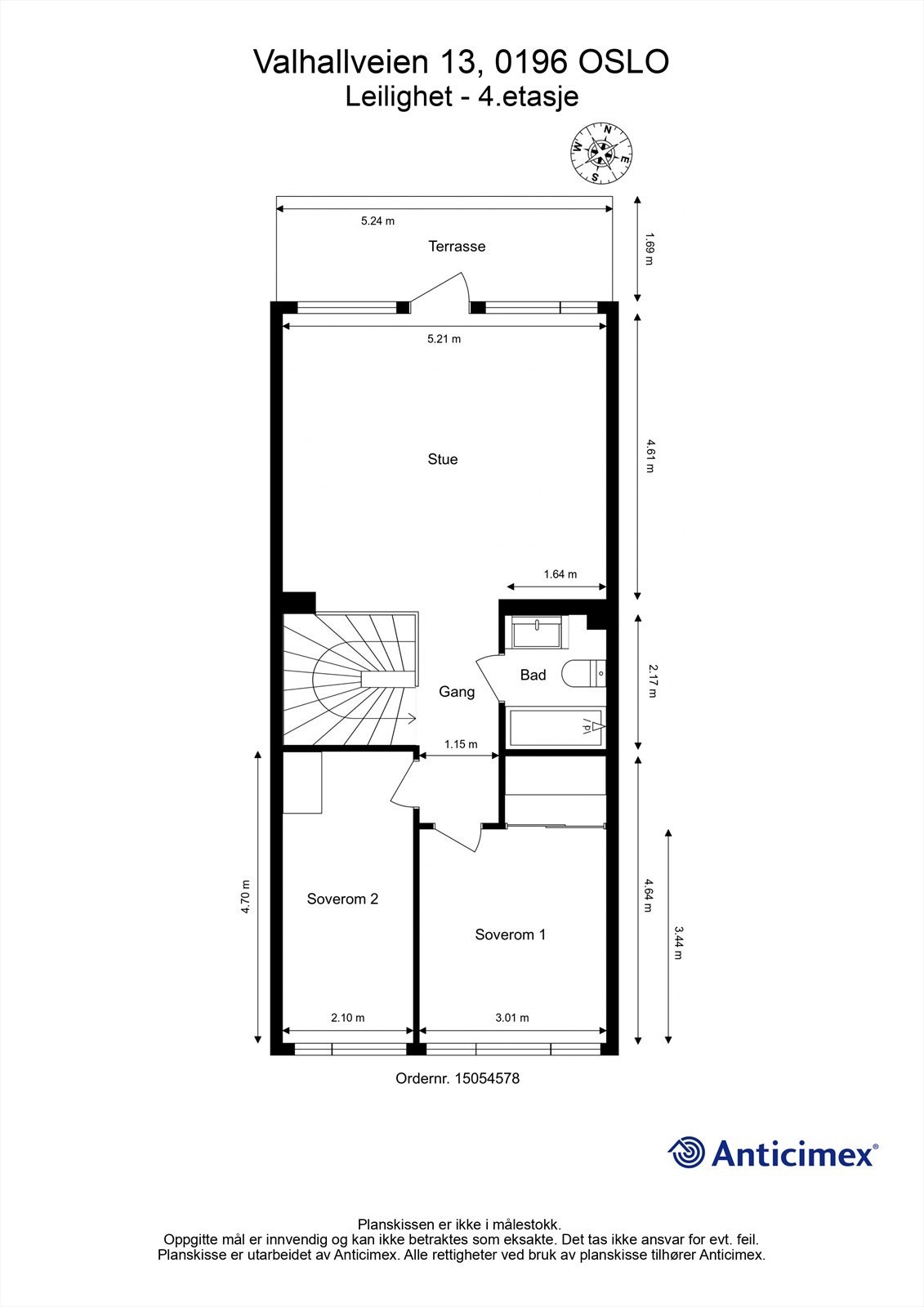 Plantegning 4.etasje Galleribilde