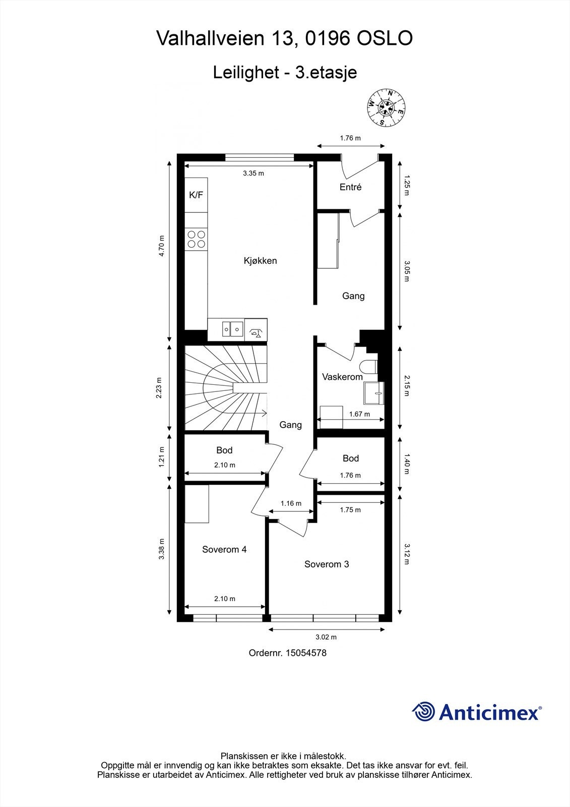Plantegning 3.etasje Galleribilde