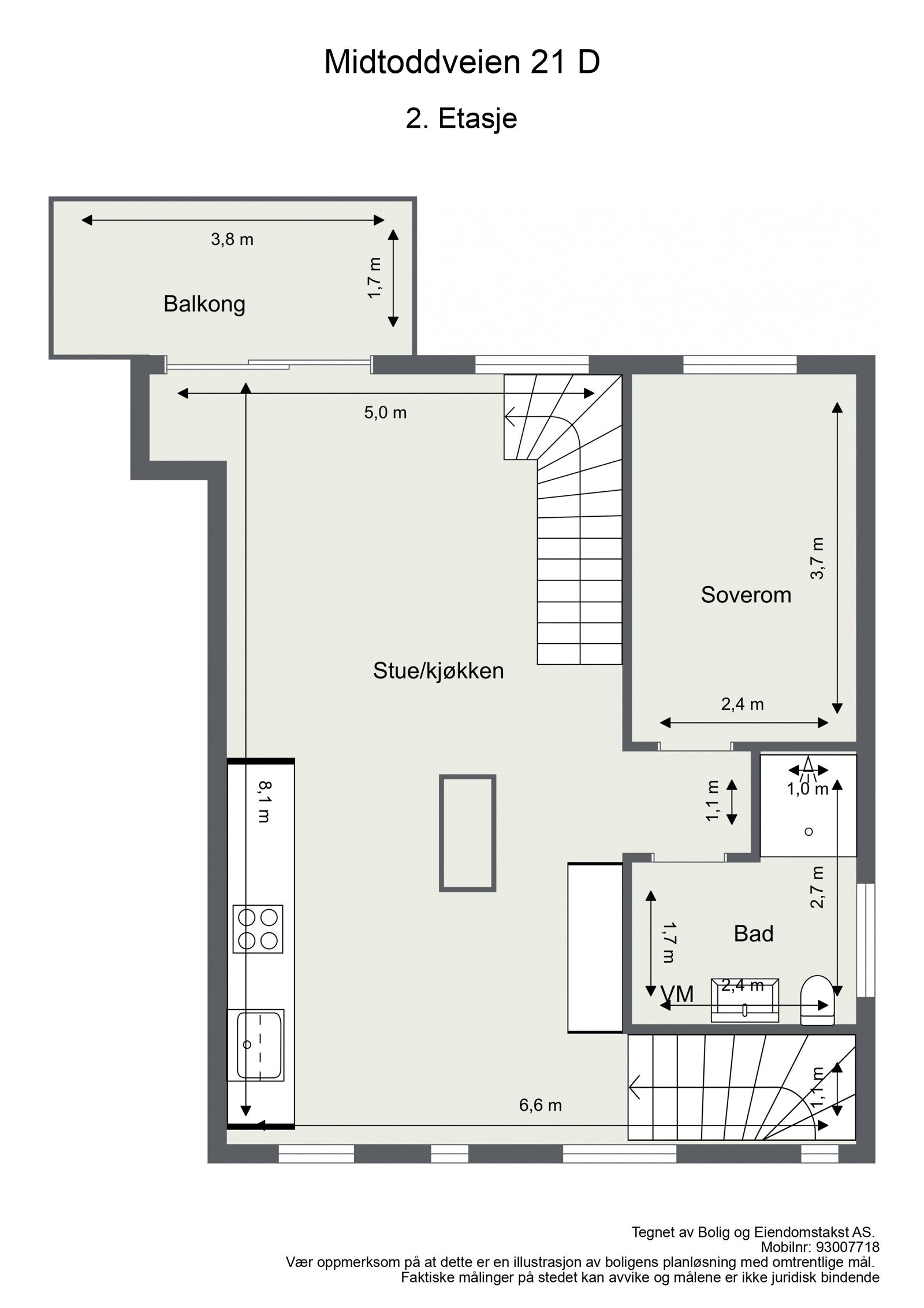 Nå skal vi inn, men først plantegninger av alle etasjene. Her hovedetasjen. Galleribilde
