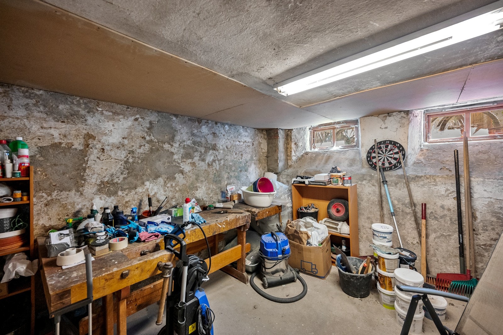 I kjelleren vil du finne en mekkebod/verksted. Galleribilde