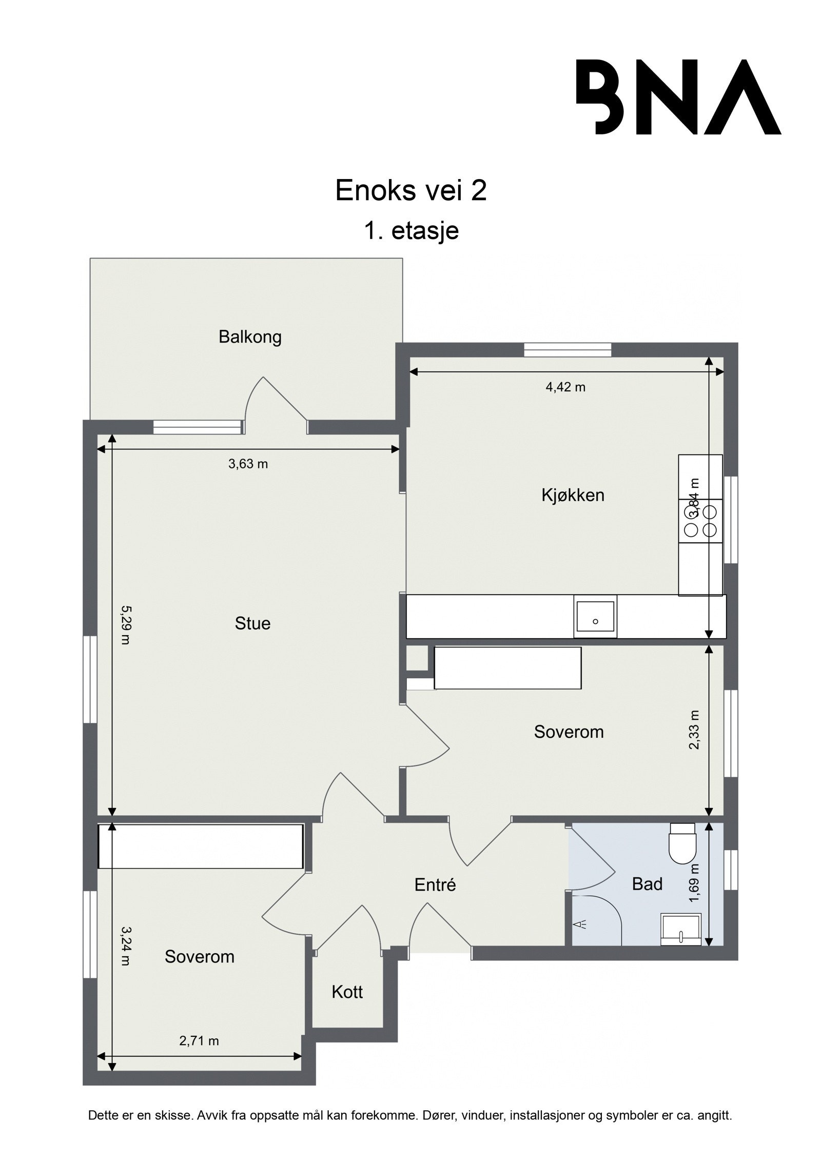 Planskisse - Enoks vei 2 Galleribilde