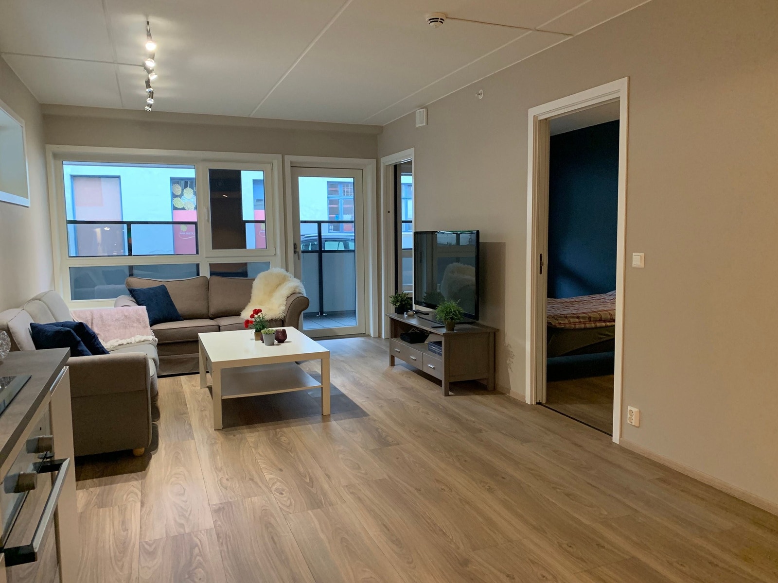 Stue med Soverom og veranda Galleribilde