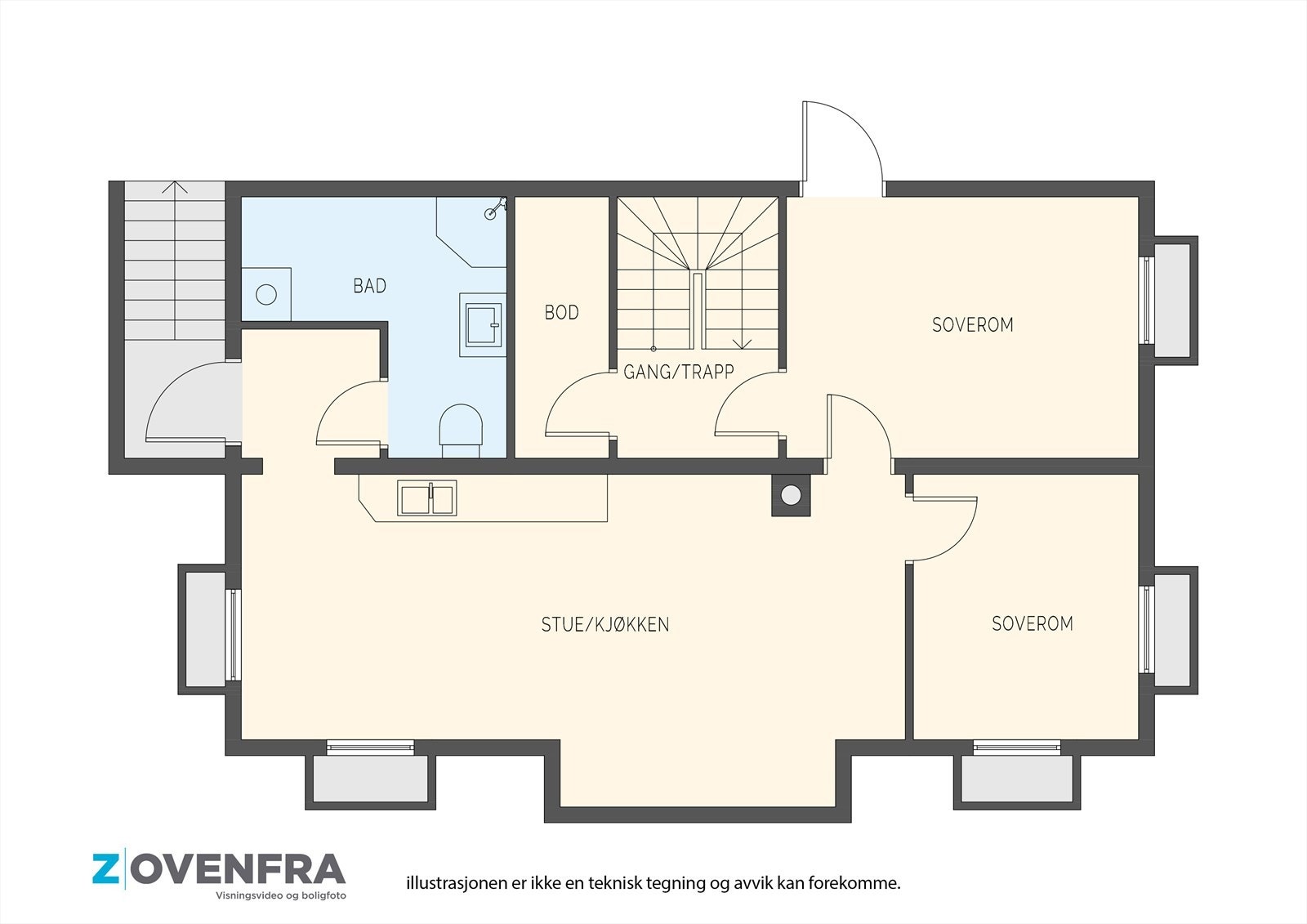 Plantegning u.etg Galleribilde