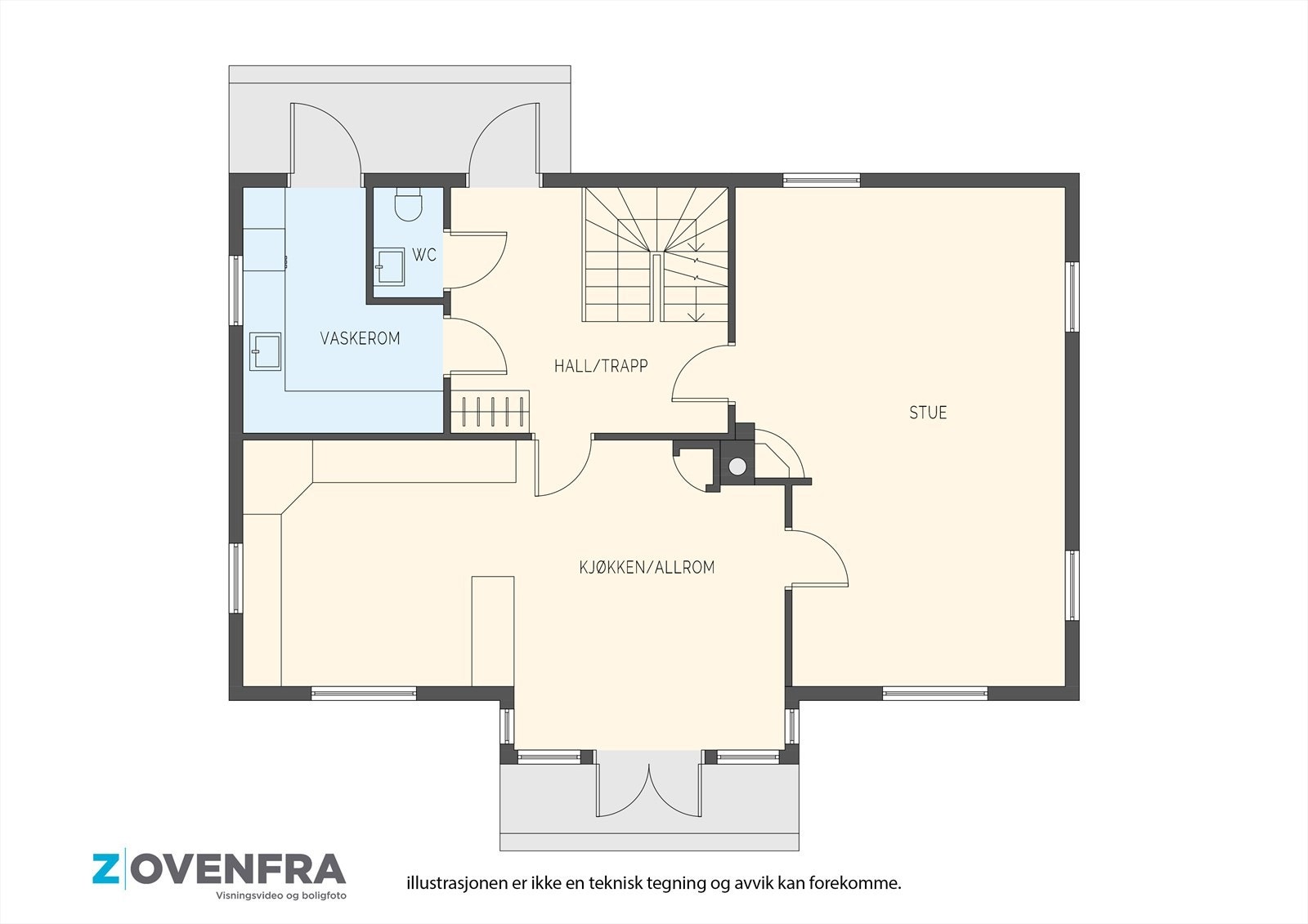 Plantegning 1.etg Galleribilde