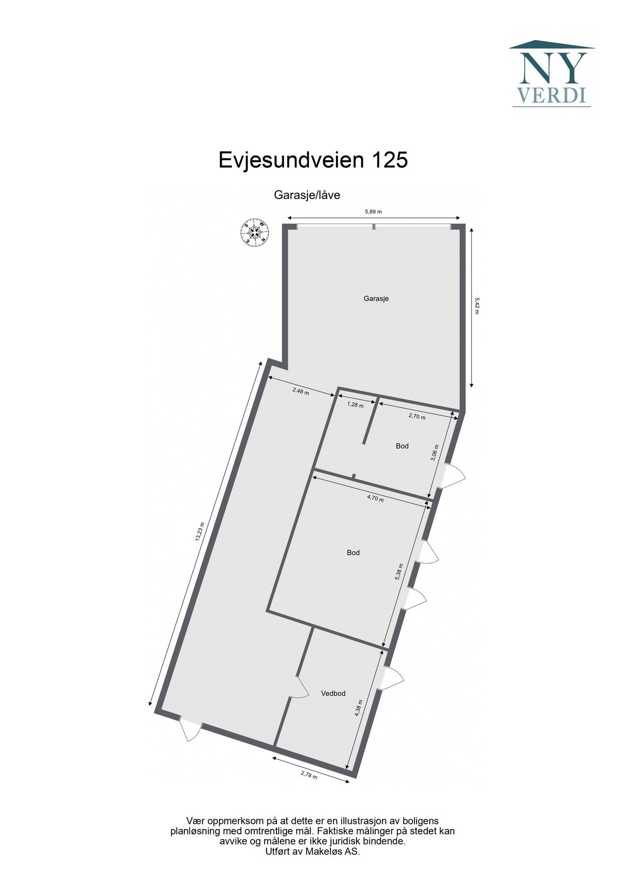 Låve med garasje og bodplass. Galleribilde