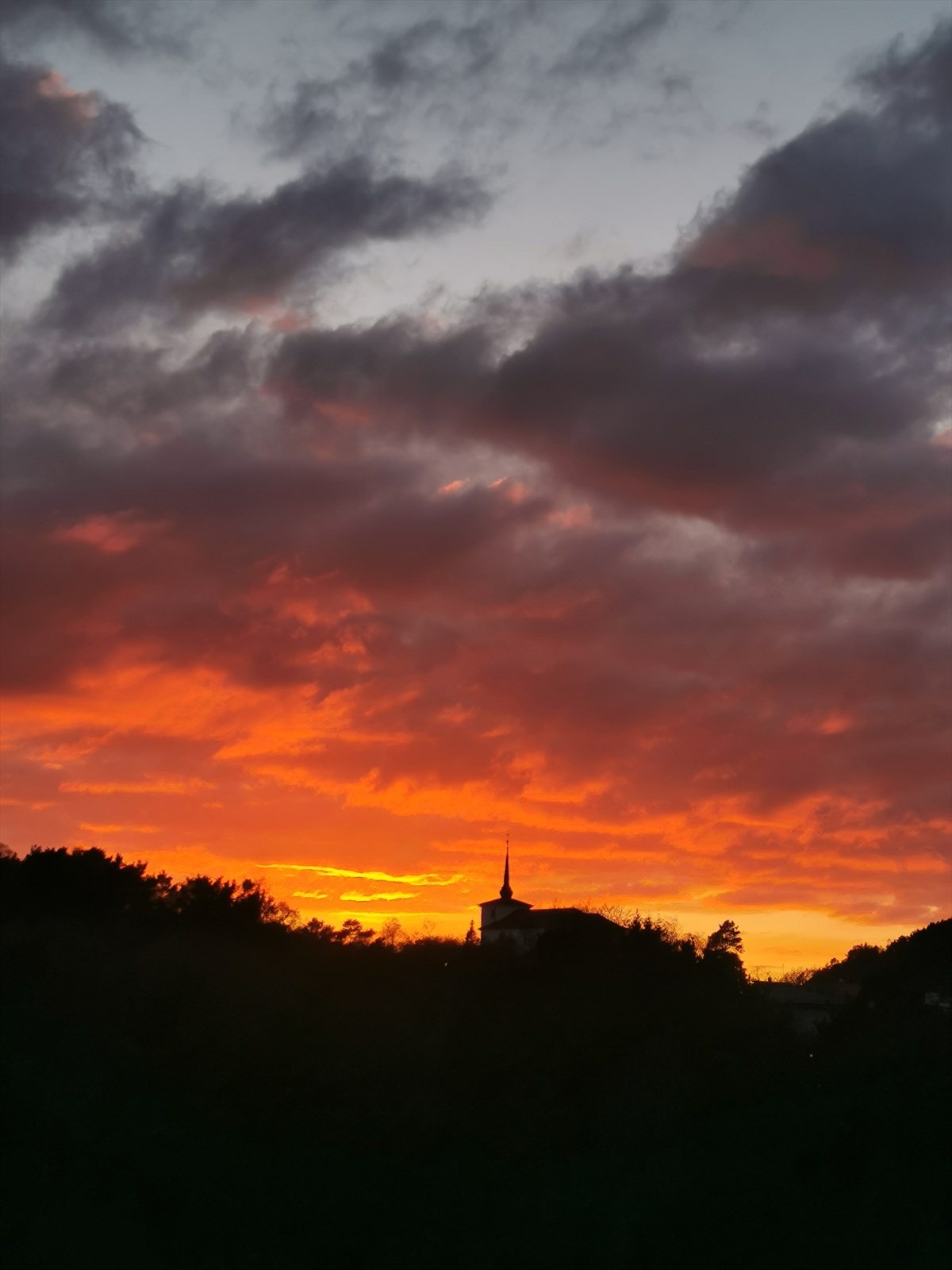Solnedgang fra leiligheten Galleribilde