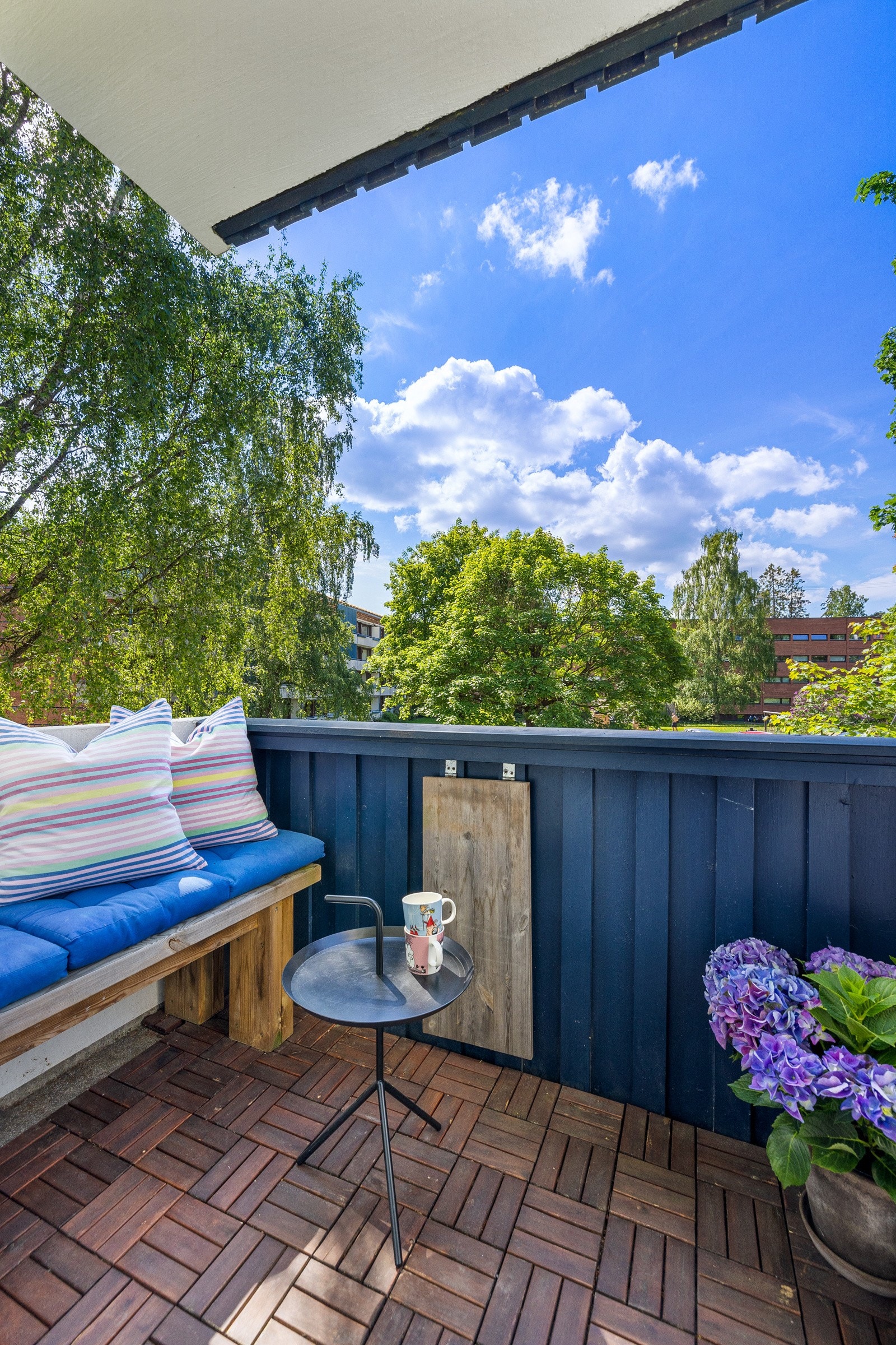 Det er plass til utemøbler og en gjest eller tre. Galleribilde