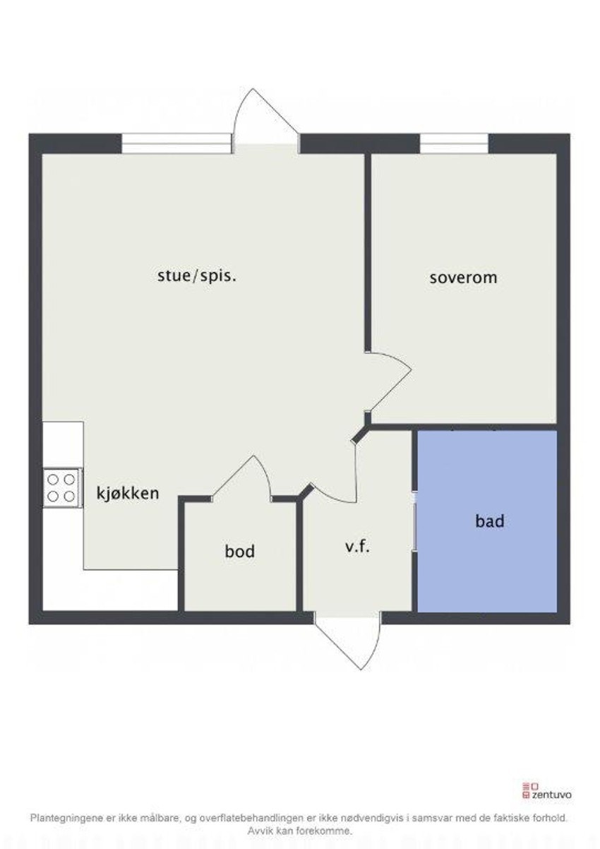 Plantegning av leiligheten Galleribilde