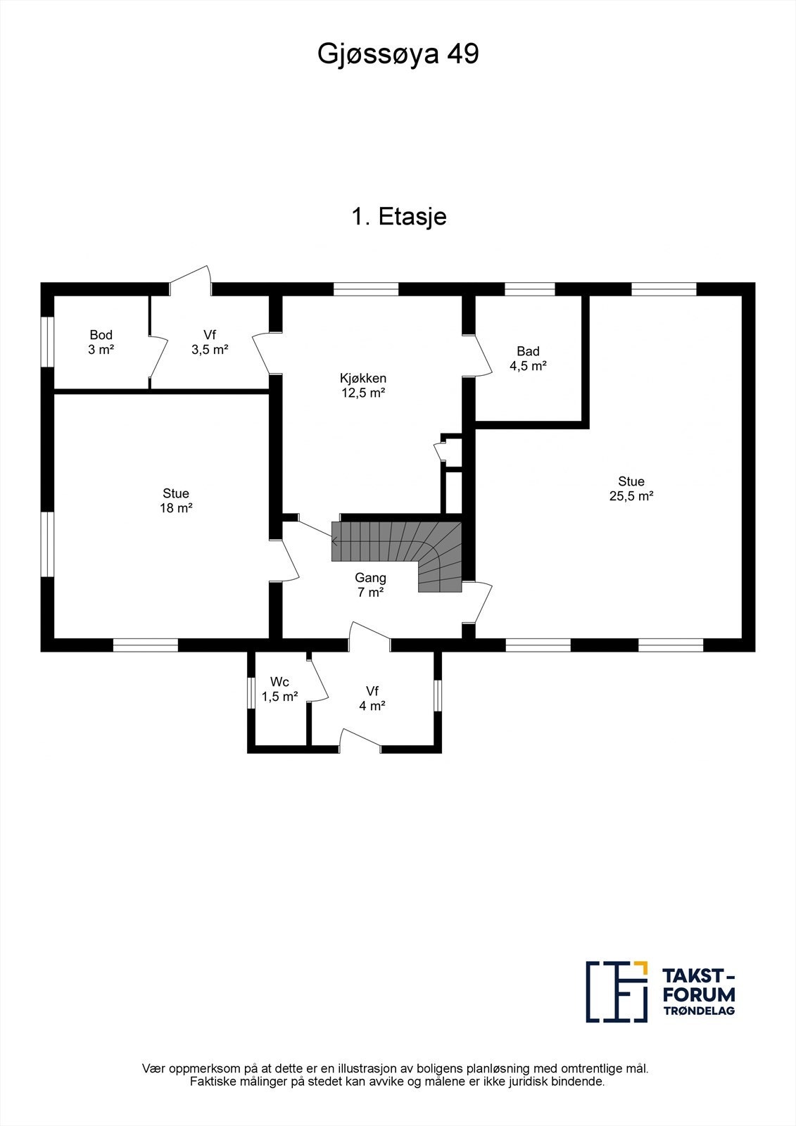 Planskisse 1. etasje Galleribilde