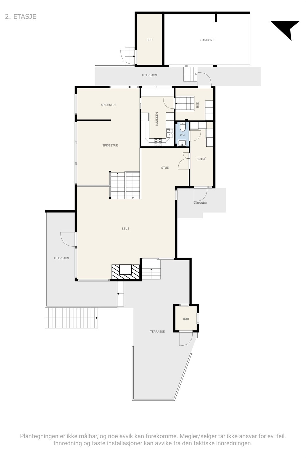 Plantegning (halvplan 3 og 4) Galleribilde
