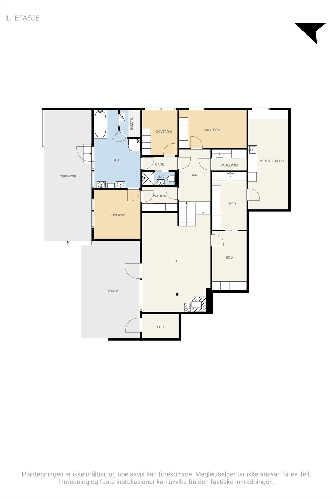 Plantegning (halvplan 1 og 2) Galleribilde