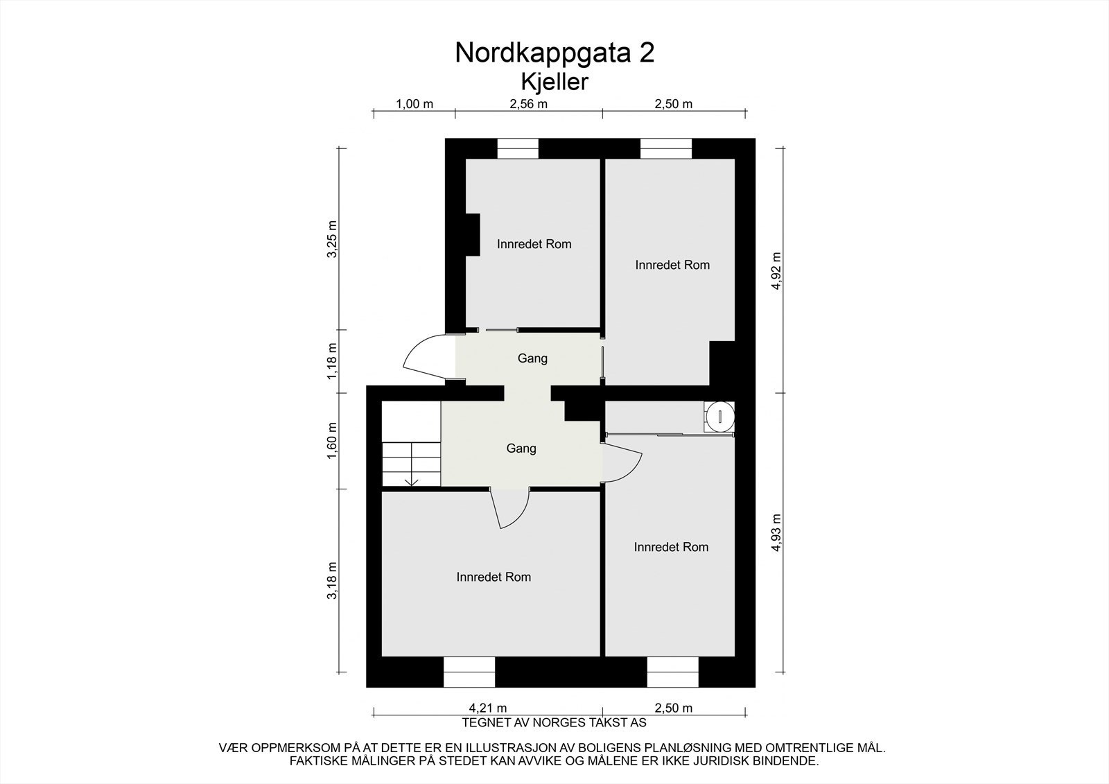 Plantegning for underetasjen. Galleribilde