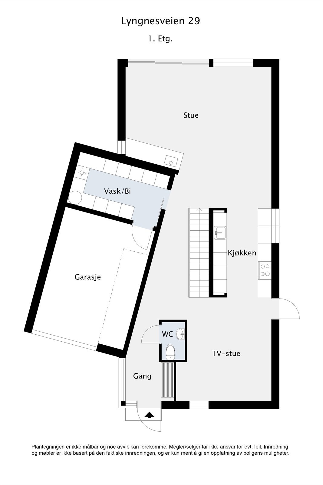 Plantegning 1etg Galleribilde