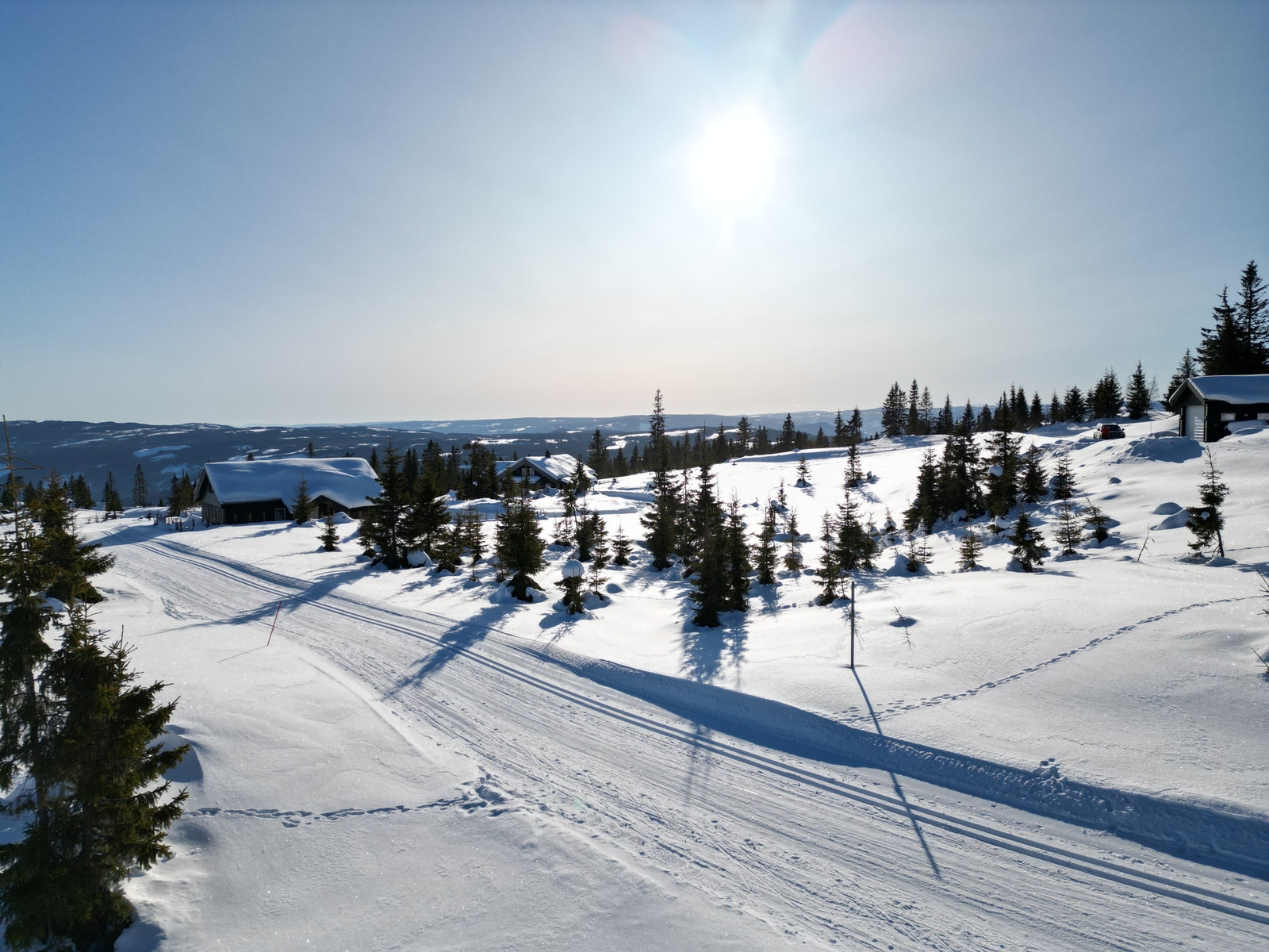 Skiløype rett ved tomtegrense Galleribilde