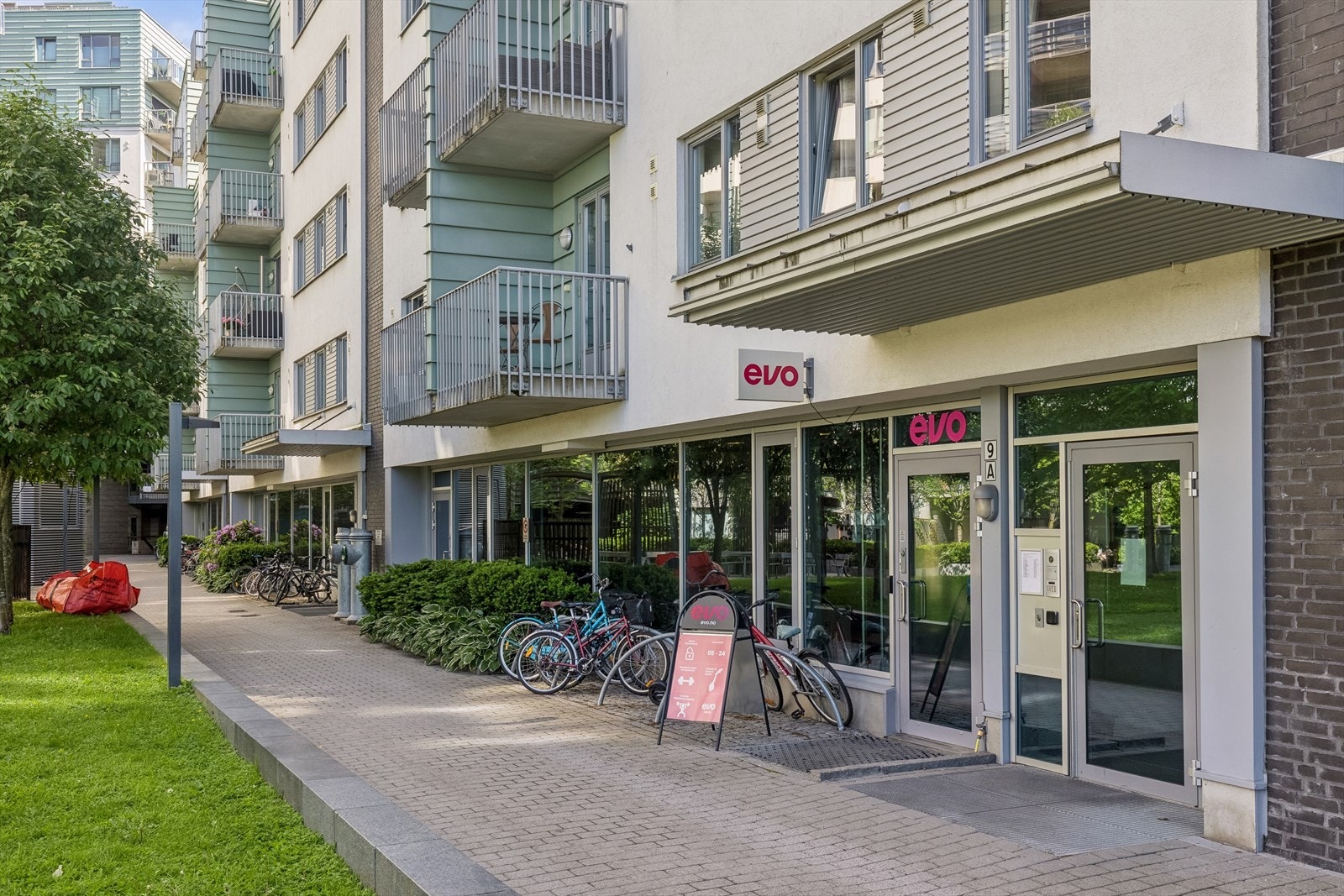 Treningssenteret EVO holder til i første etasje så her er det enkelt å holde seg i form. Galleribilde