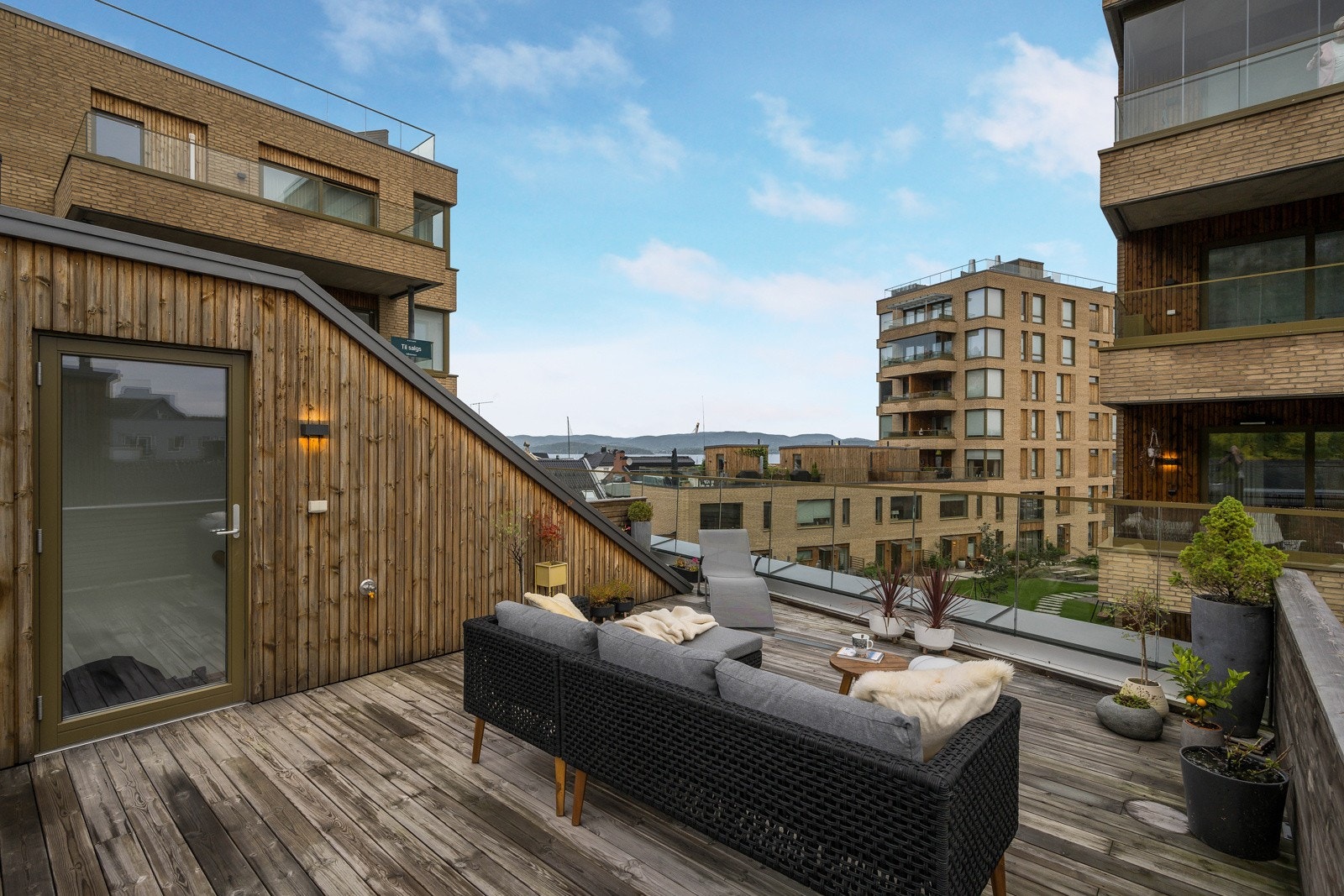 Takterrassen er av god størrelse med sine ca 41 kvm Galleribilde