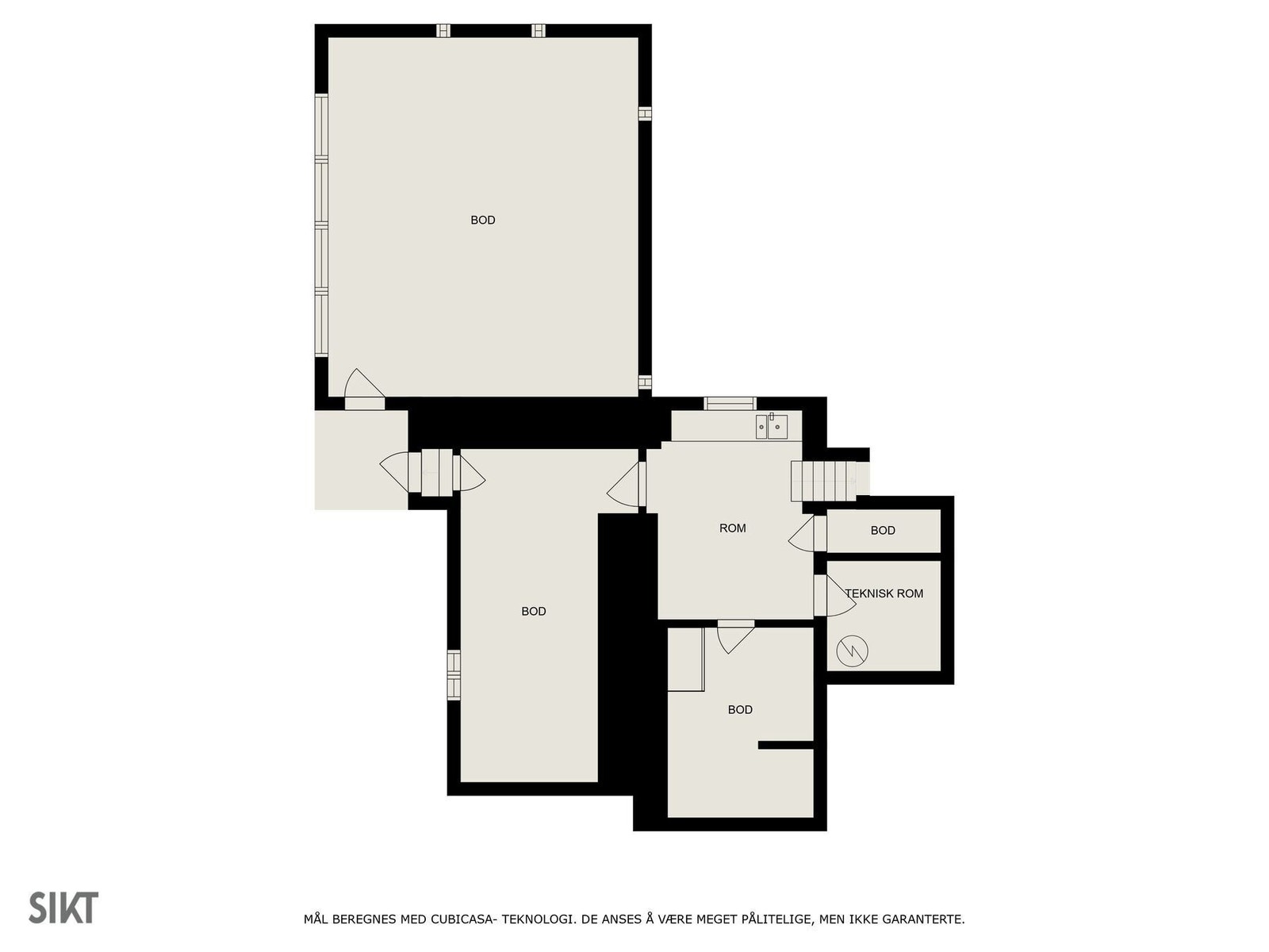 Plantegning kjeller Galleribilde