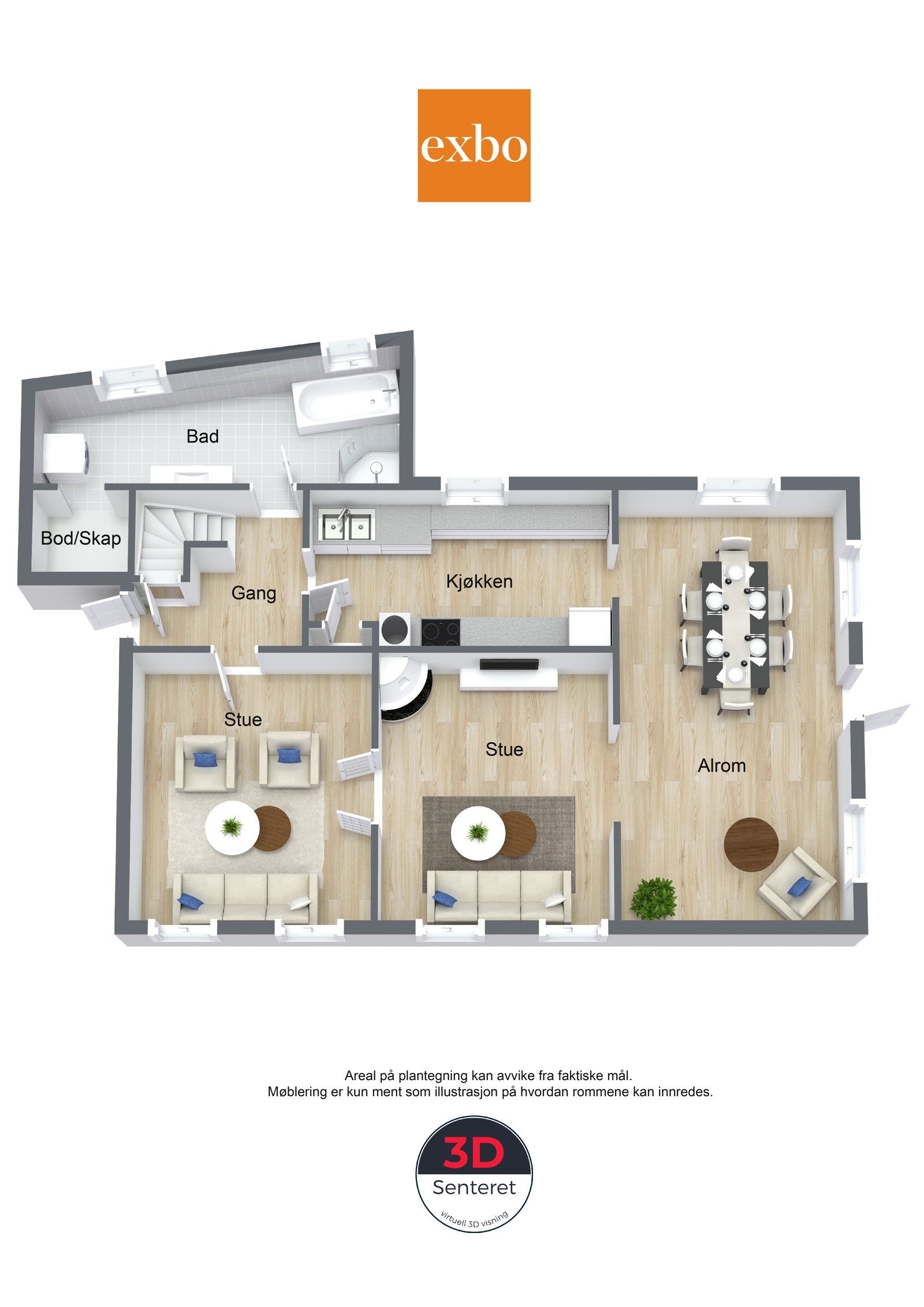 Plantegning 1. etg. Galleribilde