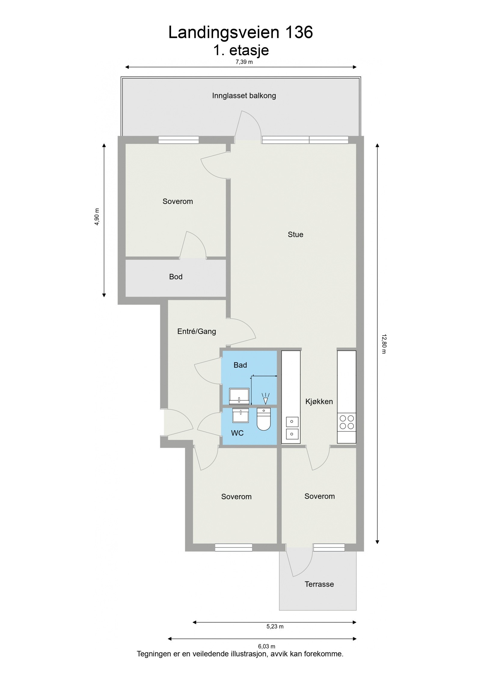 Alternativ plantegning Galleribilde