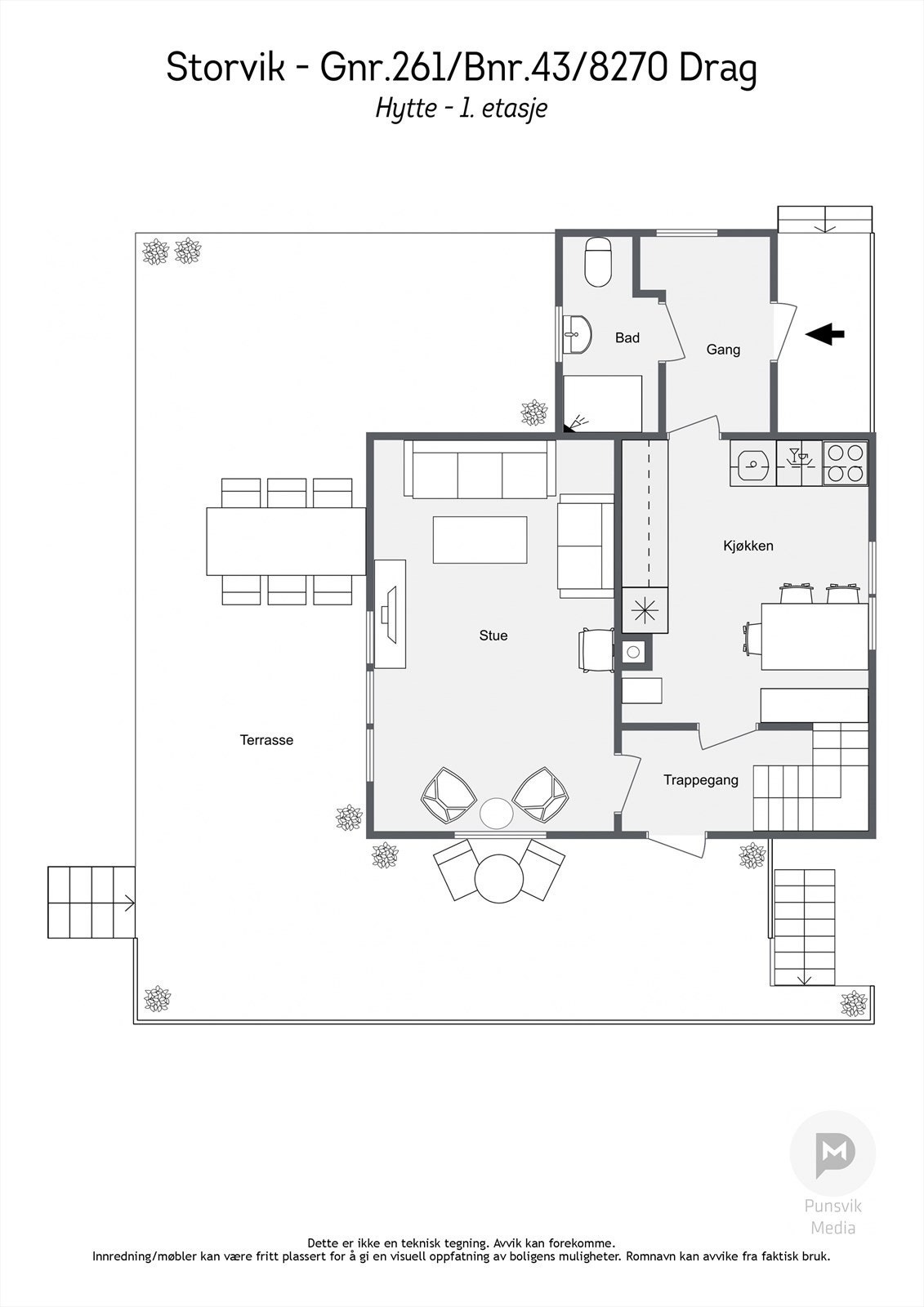 Plantegning i 1. etasje Galleribilde