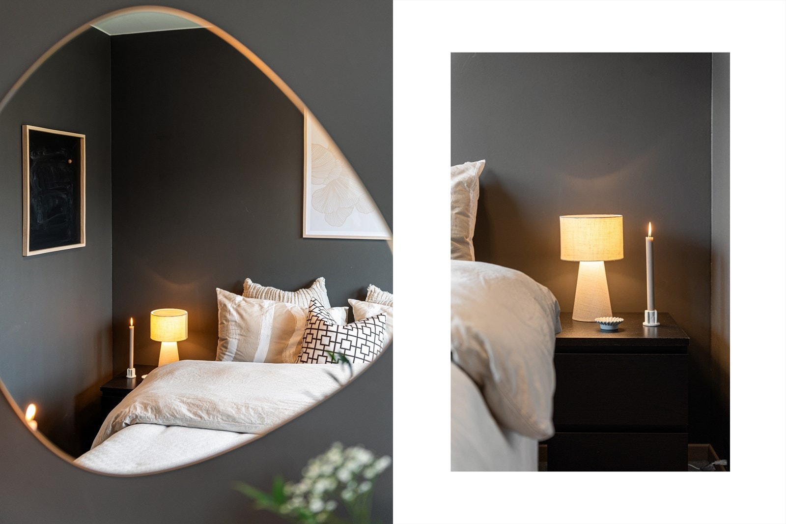 Herlig teppe på gulv og vegger malt i mørke farger, perfekt til soverom! Galleribilde