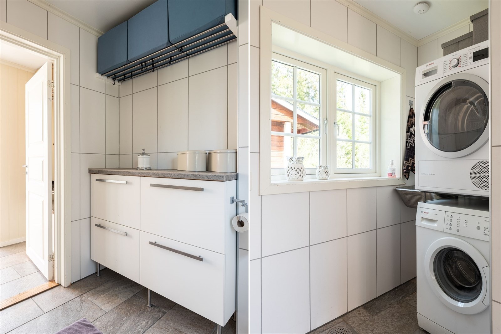 Direkte tilknyttet entréen finner man et praktisk vaskerom. Galleribilde