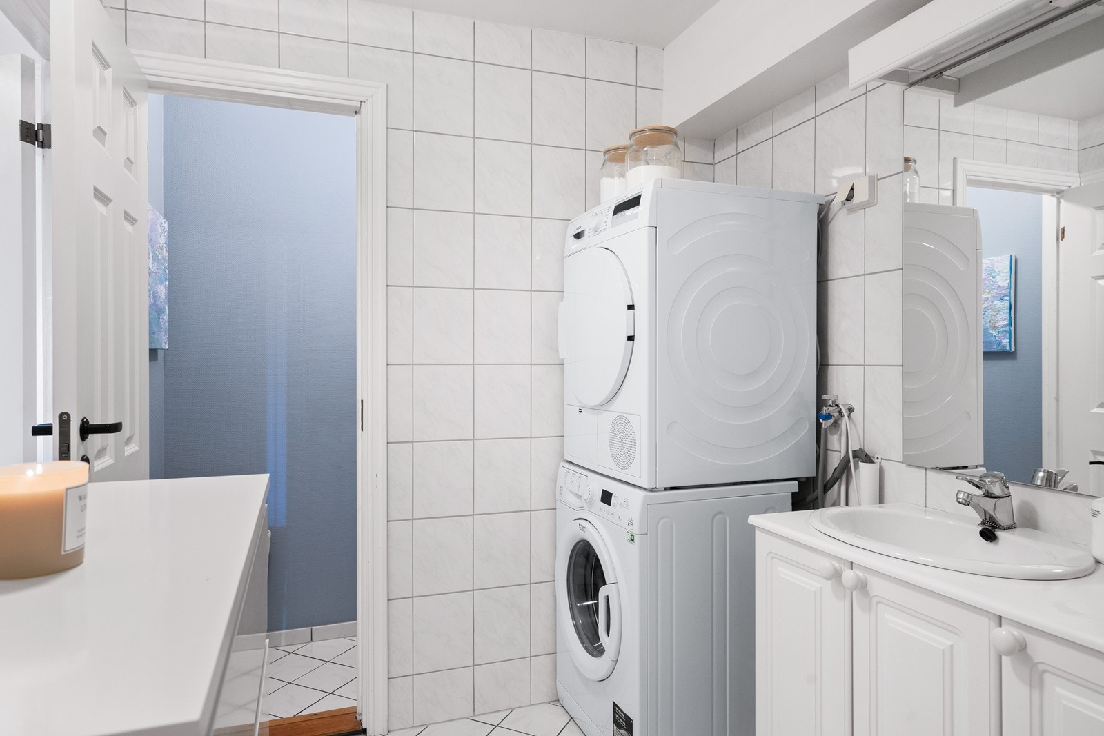 Flislagt gulv med varmekabler Galleribilde