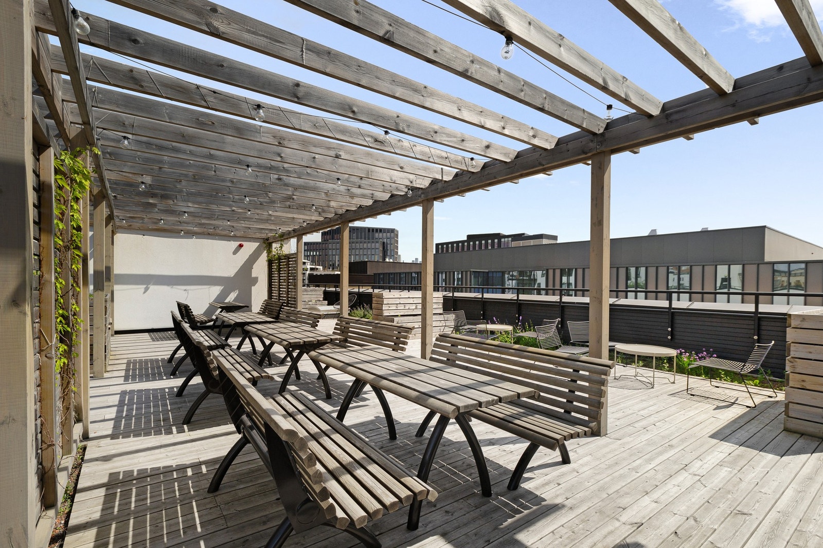 Her er det mulighet for å booke pergola til private arrangementer. Galleribilde