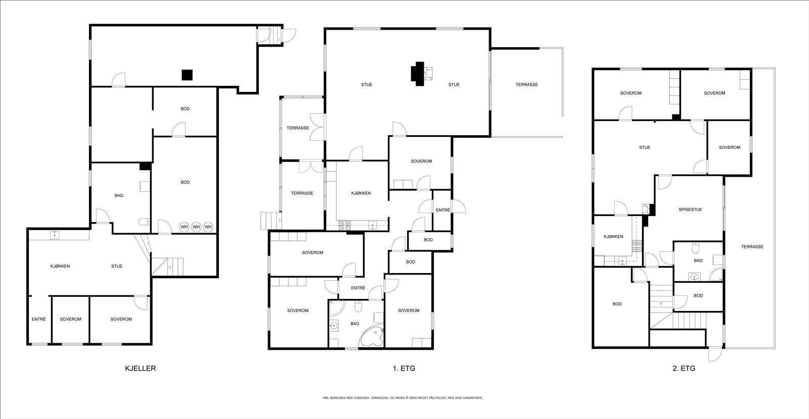 Alle etasjer. Veiledende planskisse - ikke målbar Galleribilde