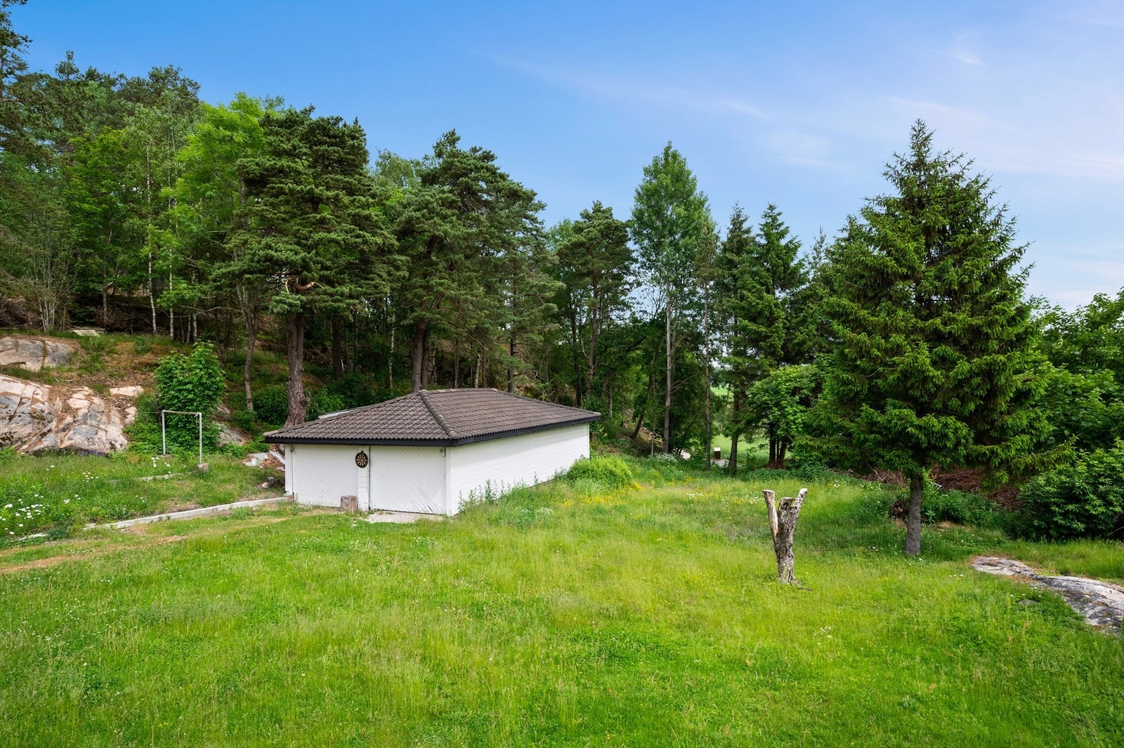 Det er også oppført en garasje/redskapsbod på tomten. Denne brukes for lagring Galleribilde