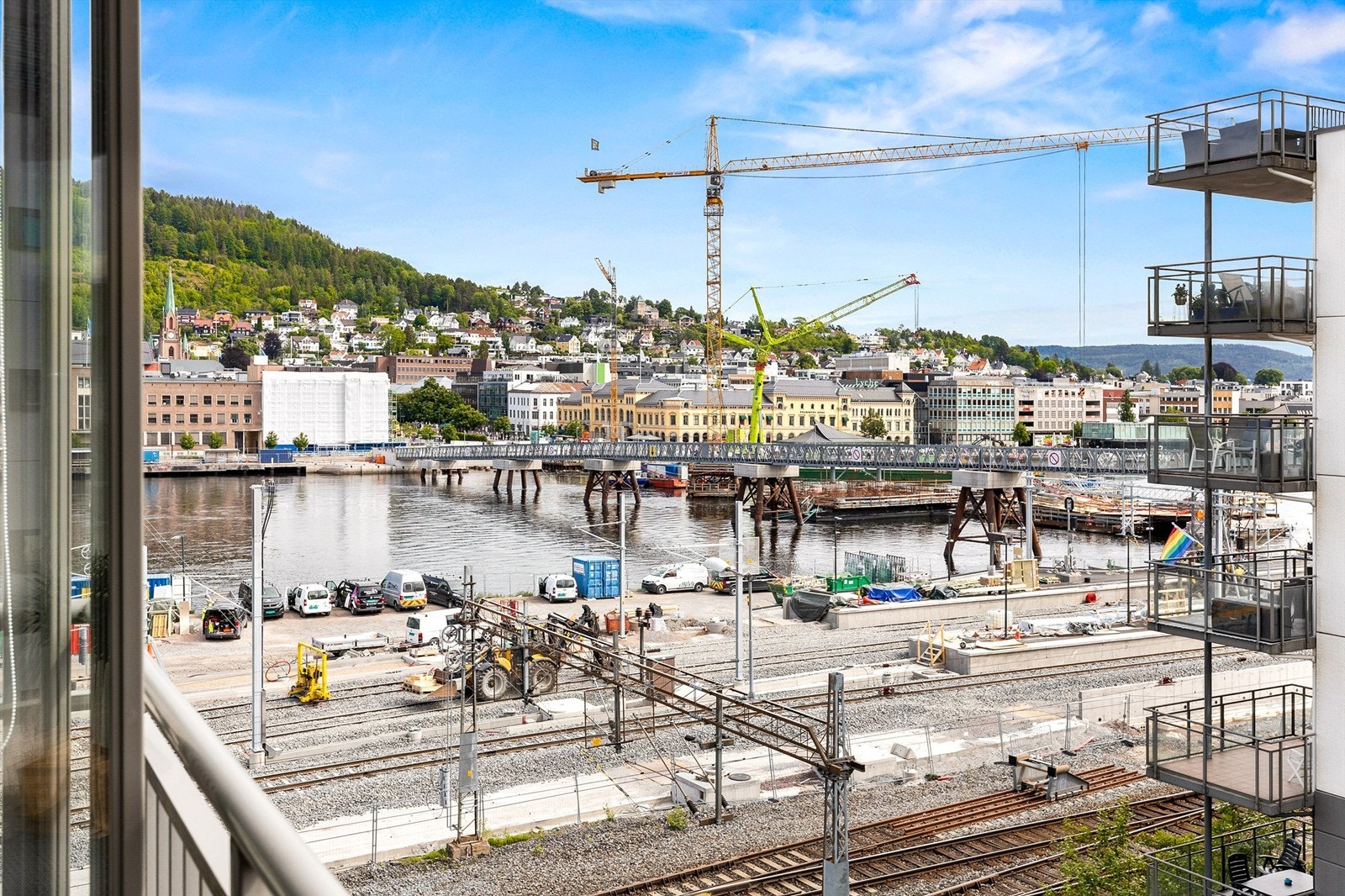 Utsikt fra balkongen Galleribilde