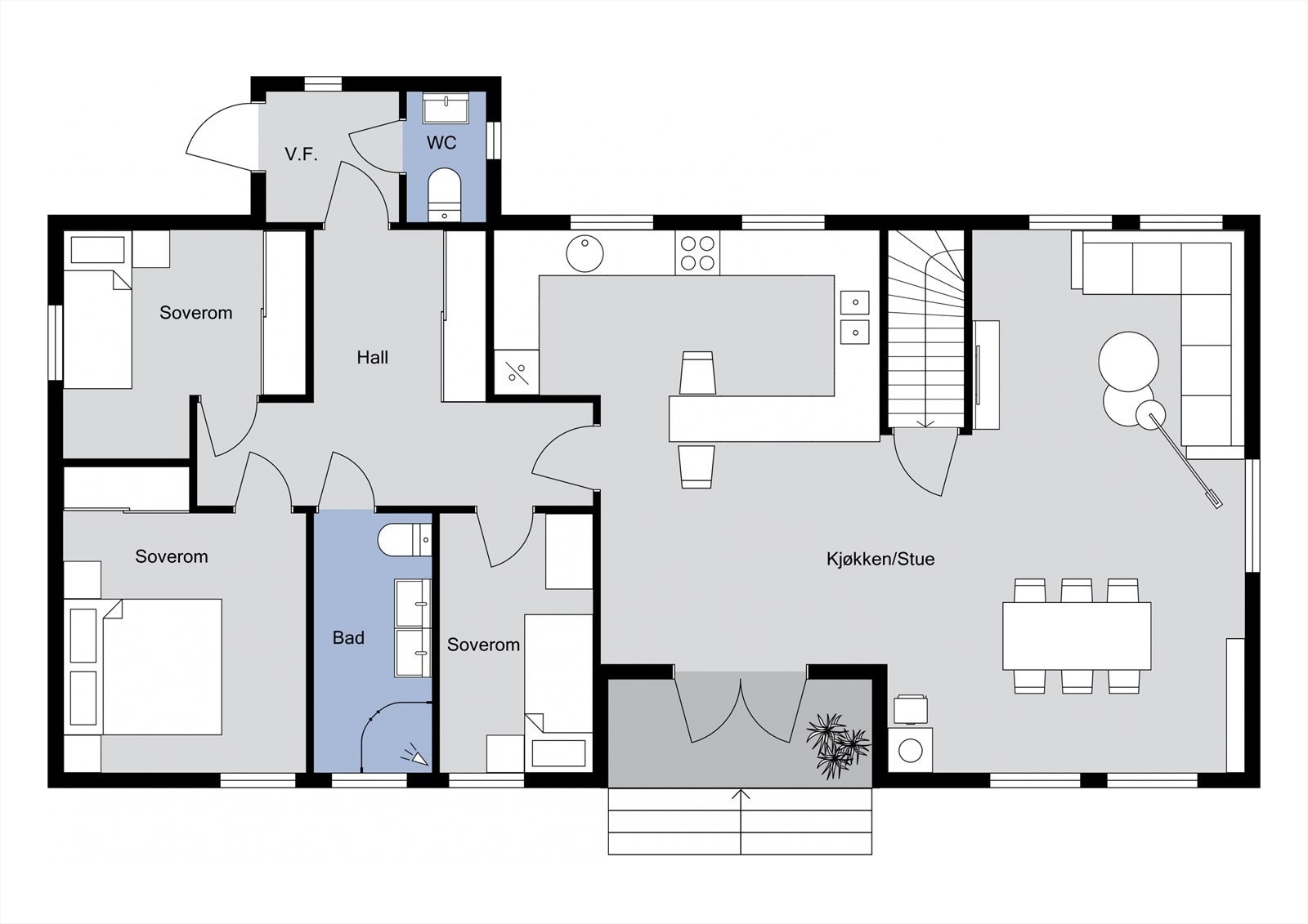 Plantegning - Hovedetasjen Galleribilde