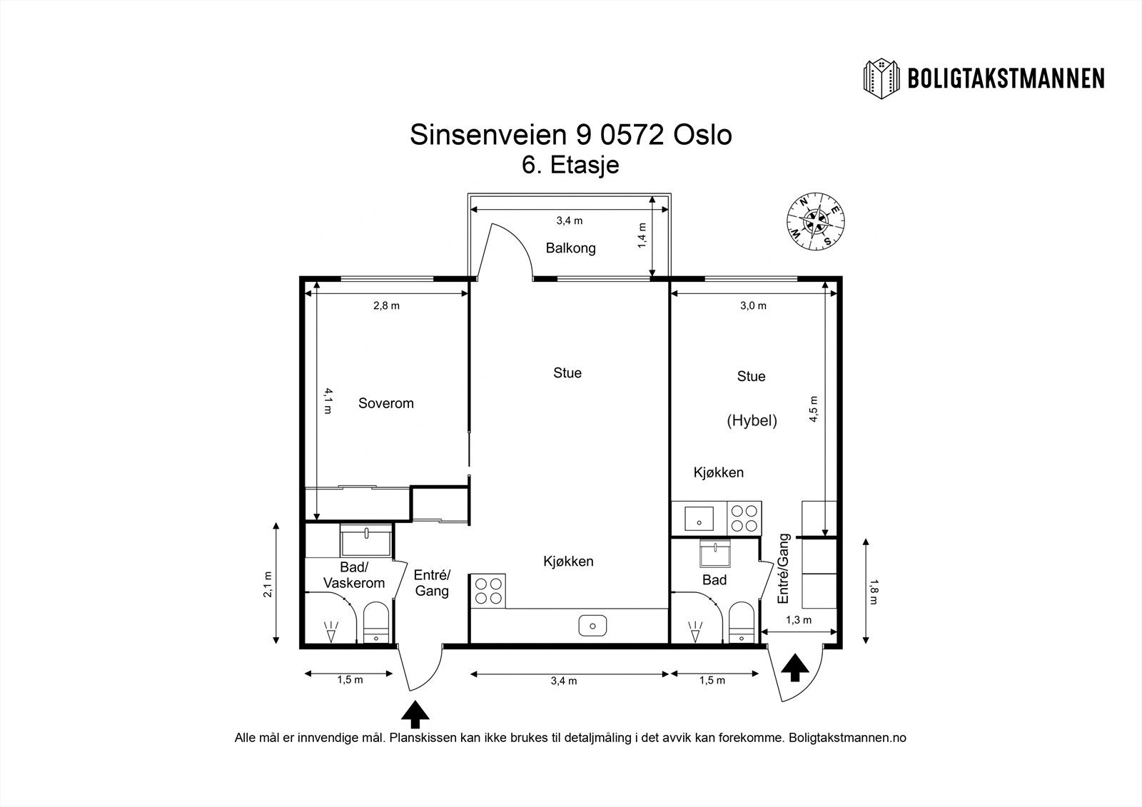 Plantegning til orientering. Galleribilde