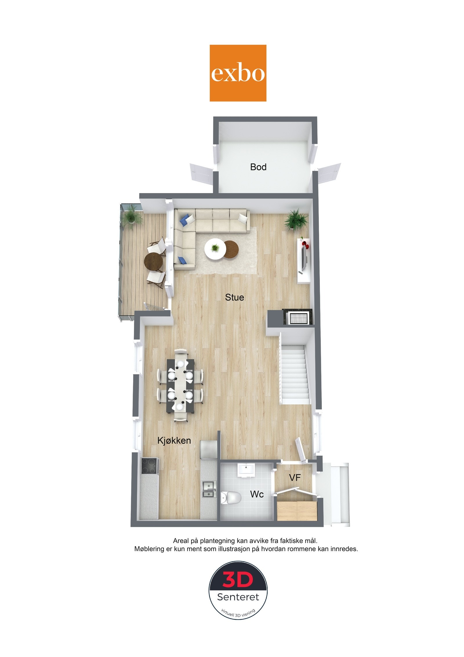 Plantegning 1. etasje Galleribilde